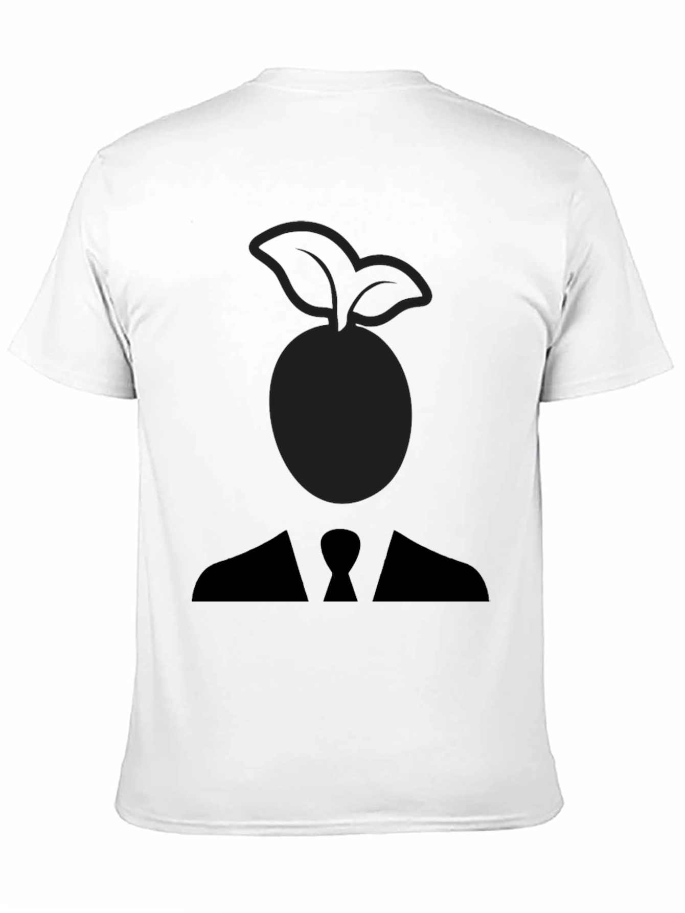 Black Abstract Fruit Head Silhouette Graphic Tee view 11