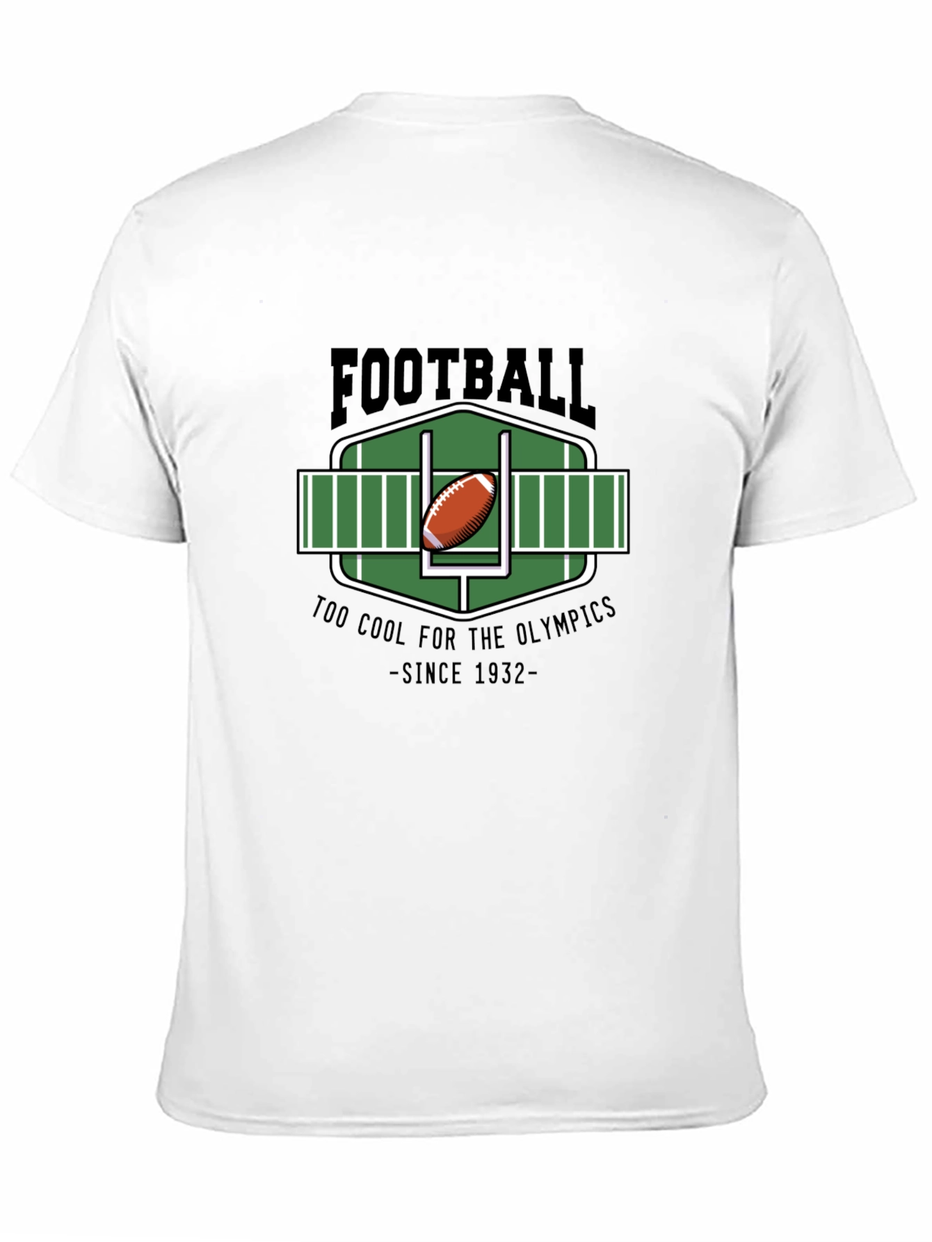 Black Football Too Cool Olympics T-Shirt view 11