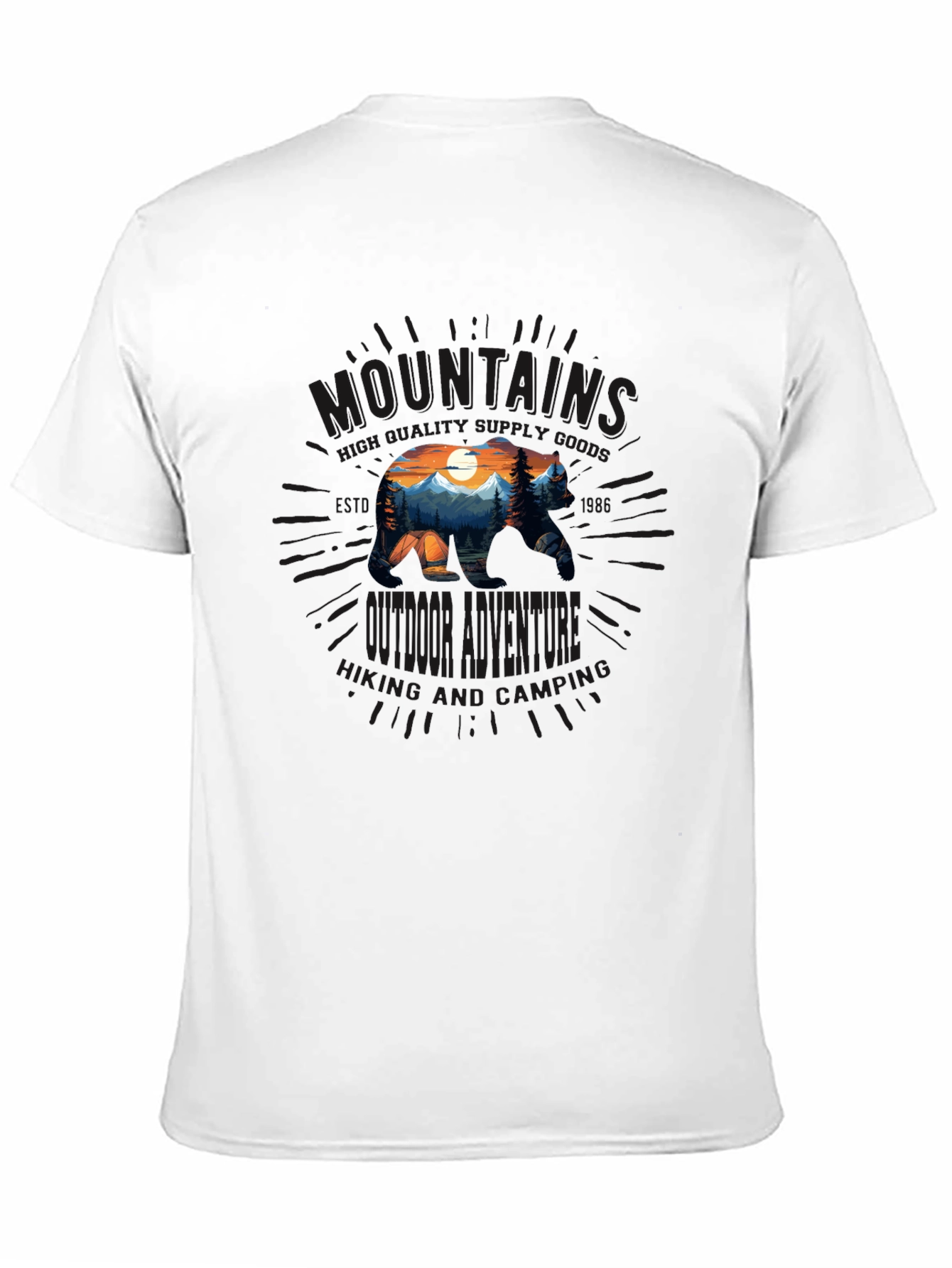 Black Mountains Outdoor Adventure Bear Graphic Tee view 11