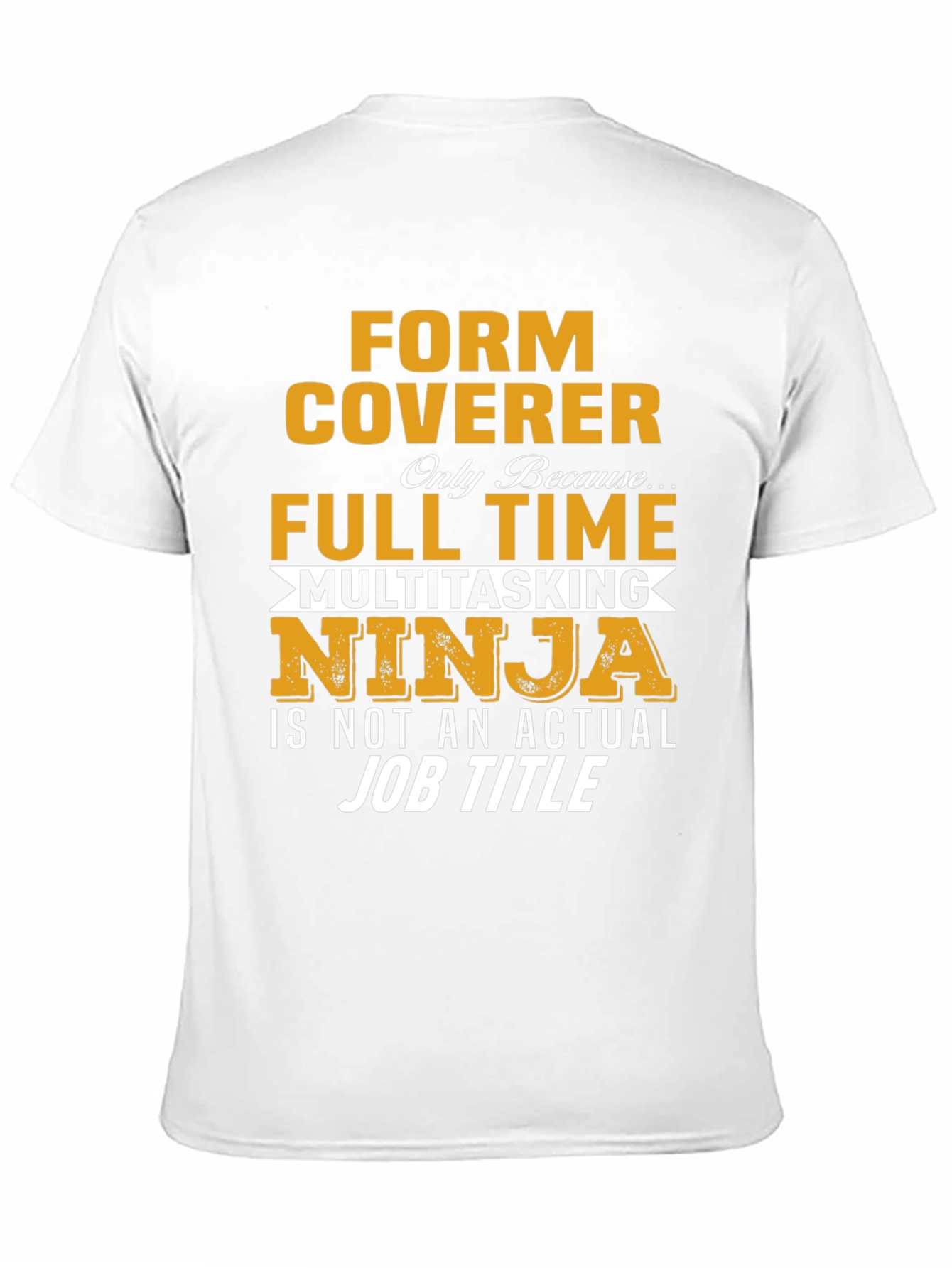 Black Form Coverer Multitasking Ninja Novelty T-Shirt view 11