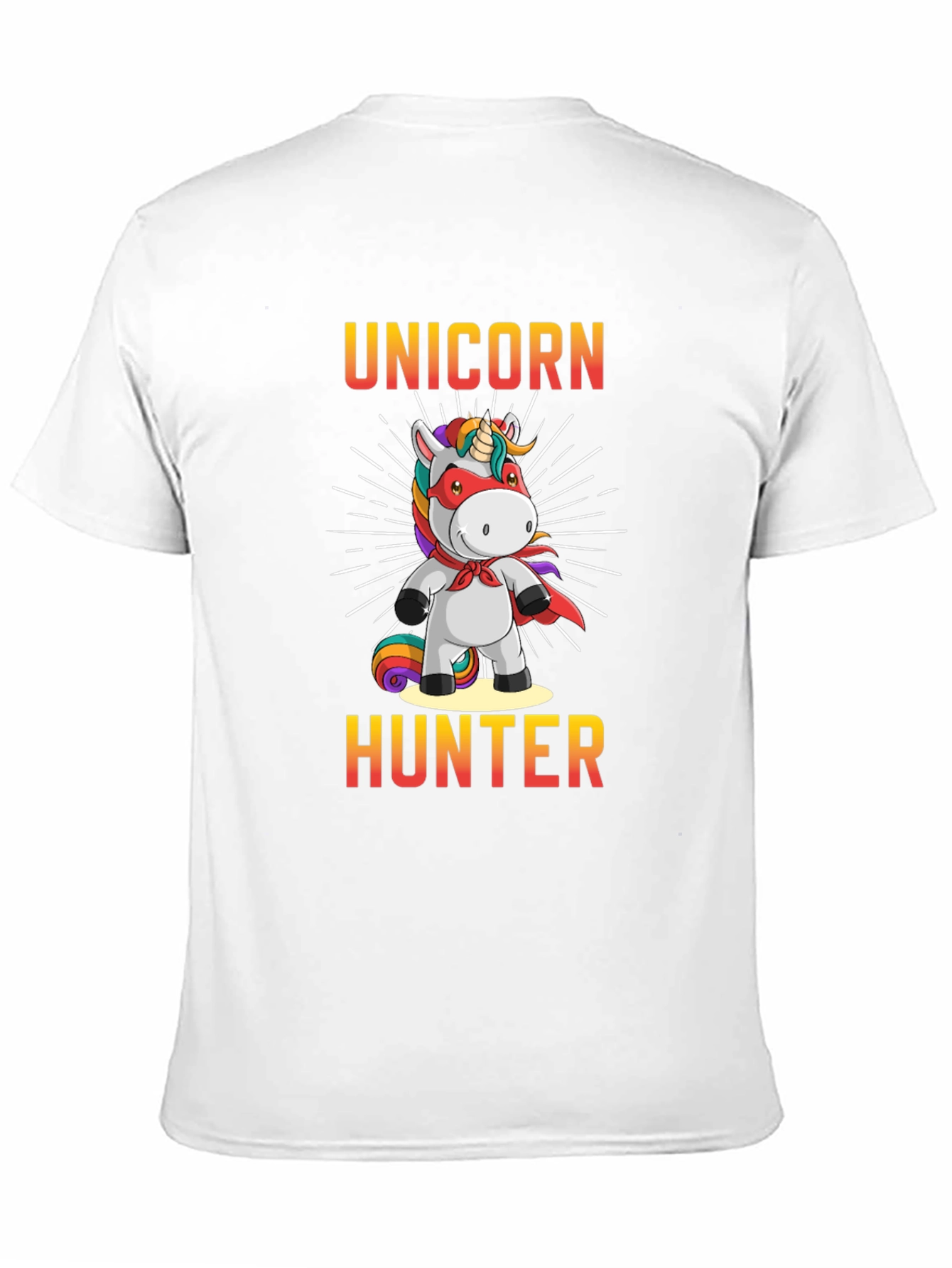 Black Unicorn Hunter Graphic T-Shirt - Funny Animal Tee view 11