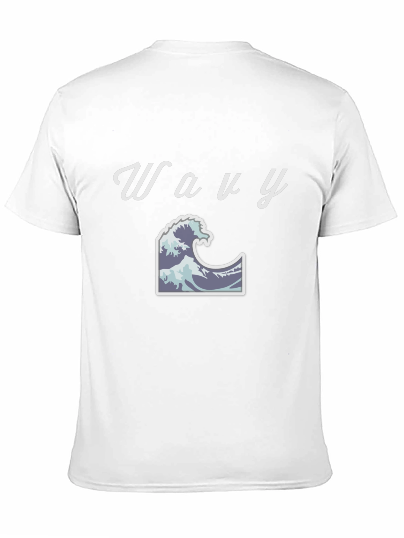 Black Wavy Wave T-Shirt - Black Cotton Tee view 11