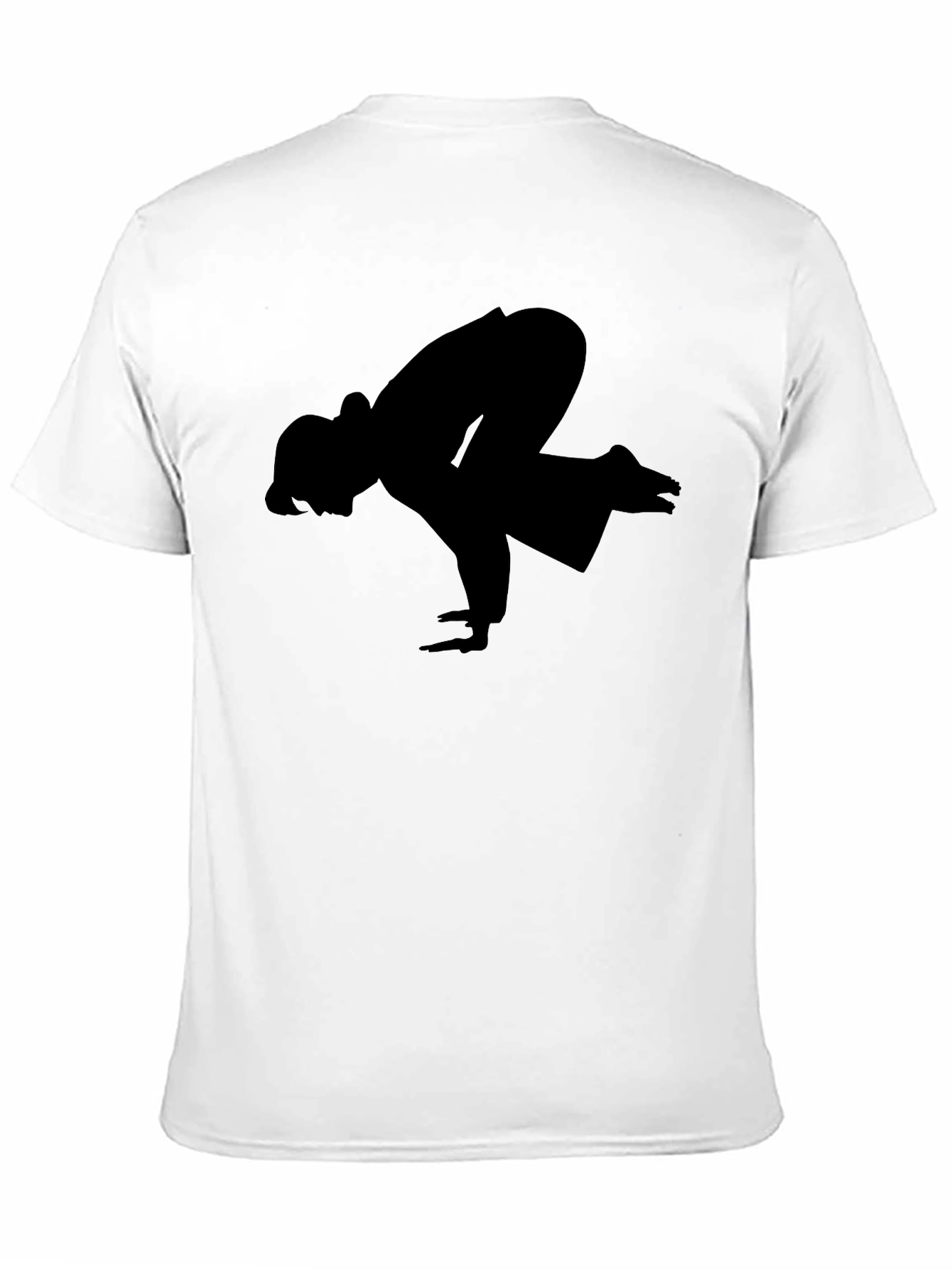 Black Crow Pose Yoga Black T-Shirt view 11