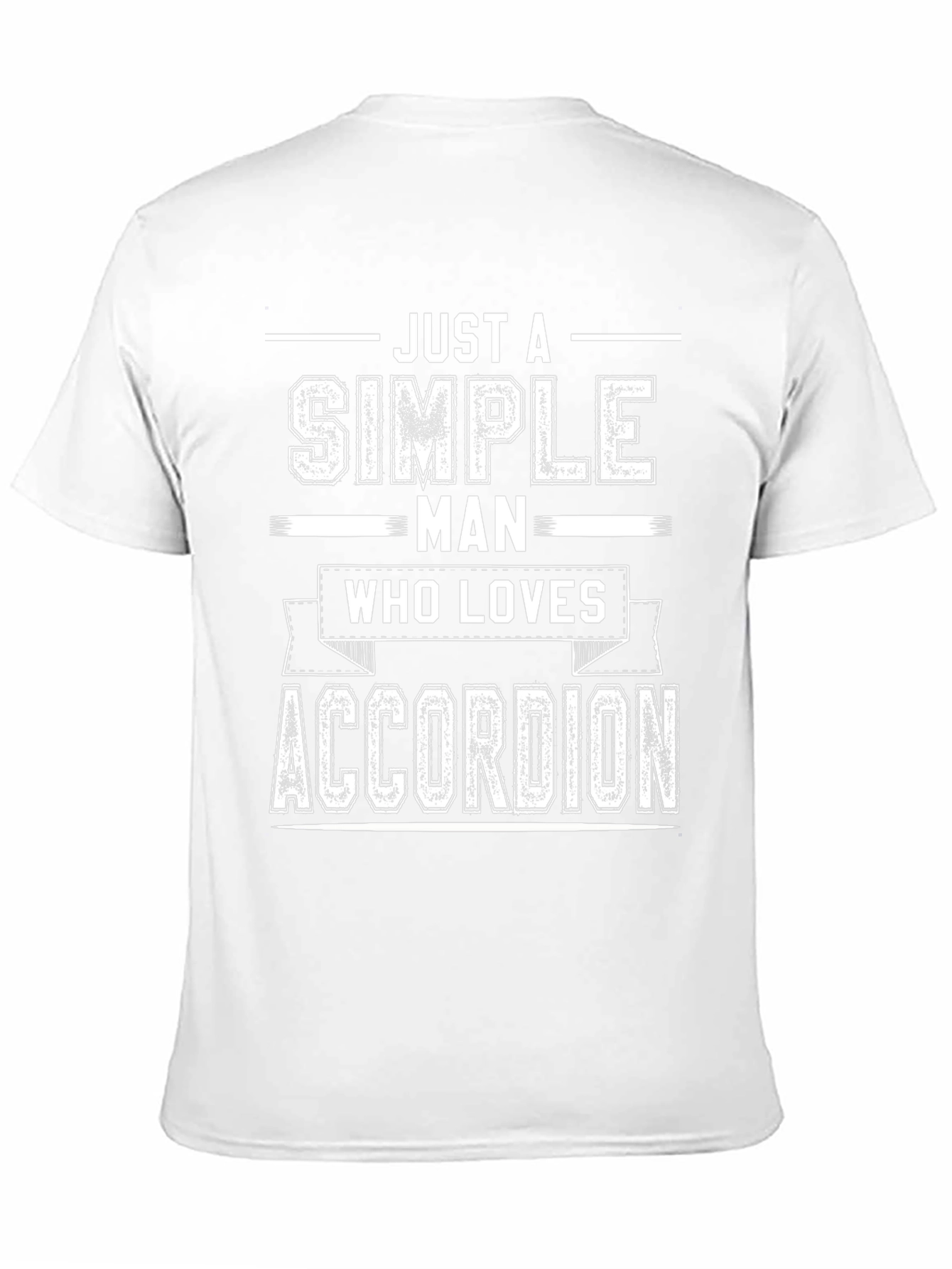 Black Simple Man Accordion Lover T-Shirt view 11