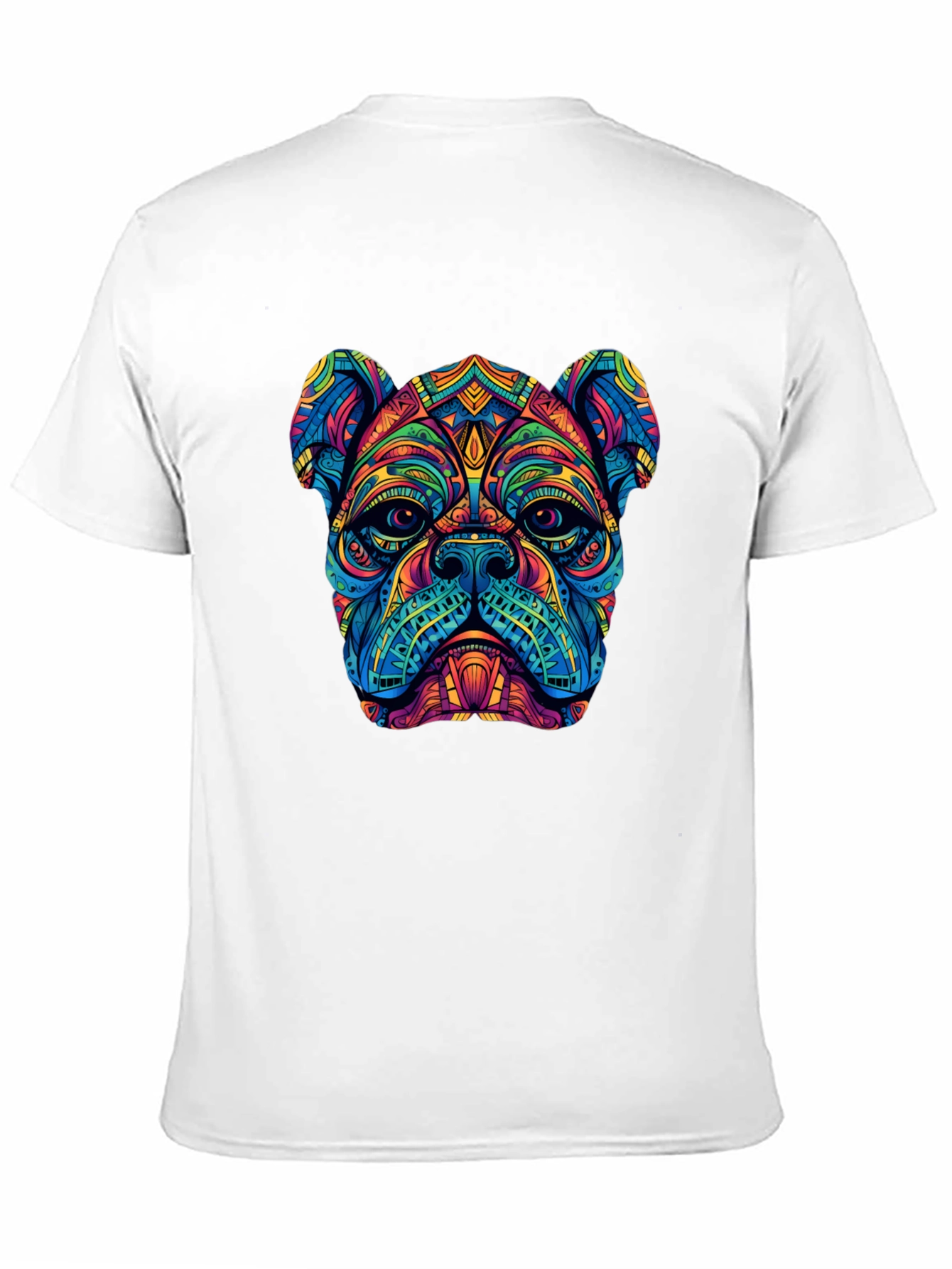 Black Psychedelic Bulldog Graphic Tee - Black view 11
