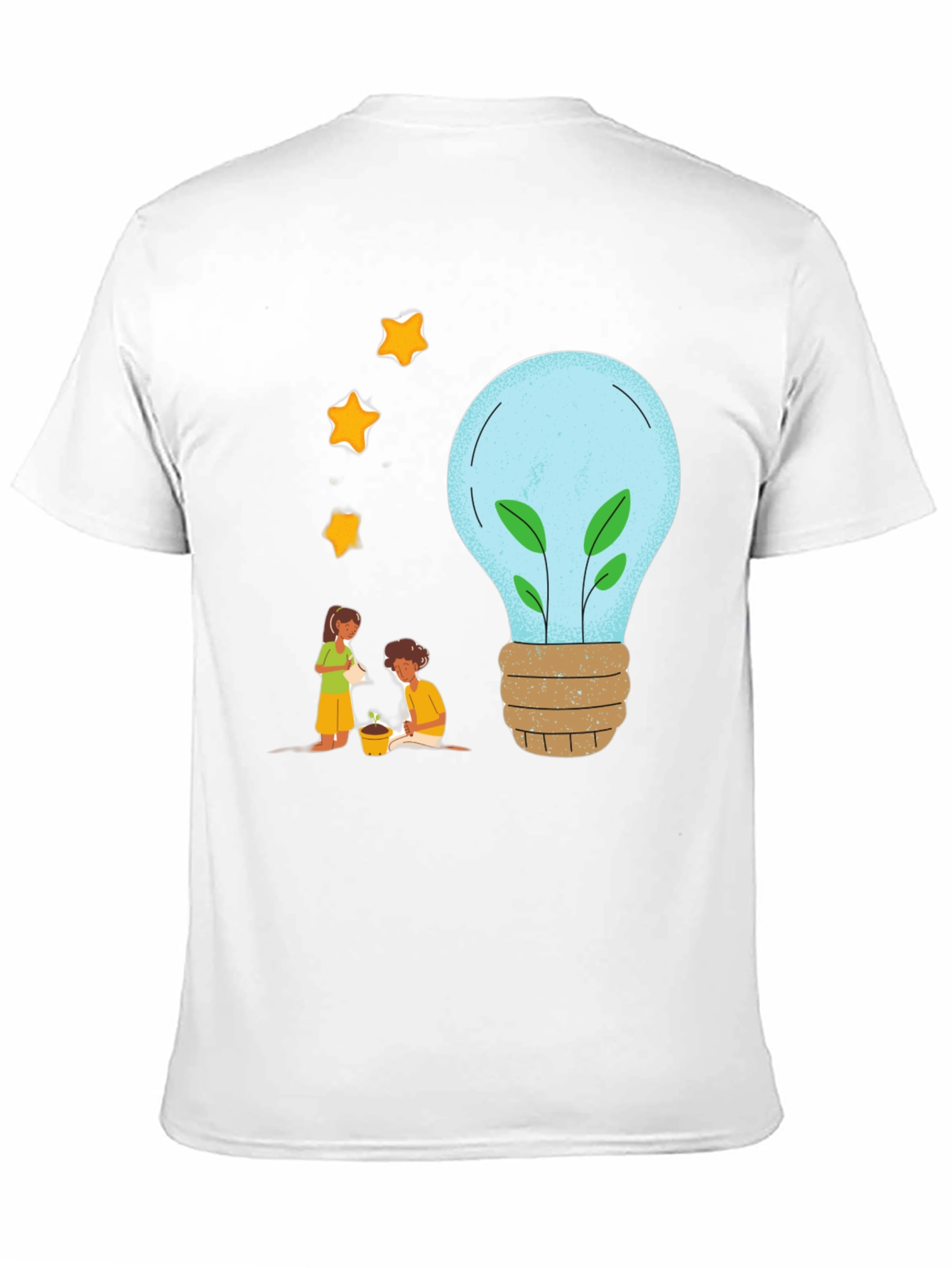 Black Eco-Friendly Graphic Tee - Plant a Brighter Future view 11