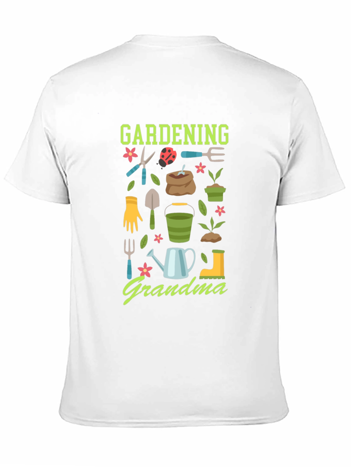 Black Gardening Grandma T-Shirt view 11