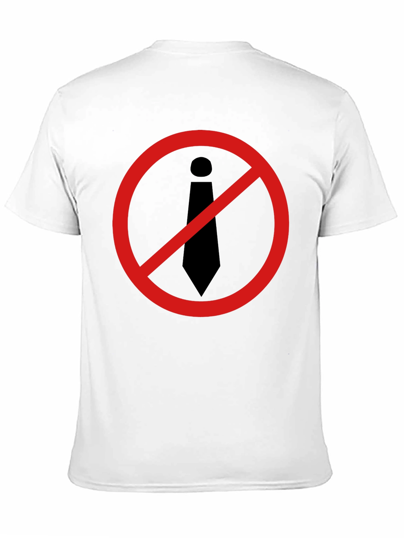 Black Anti-Tie Black T-Shirt - Office Rebellion! view 11