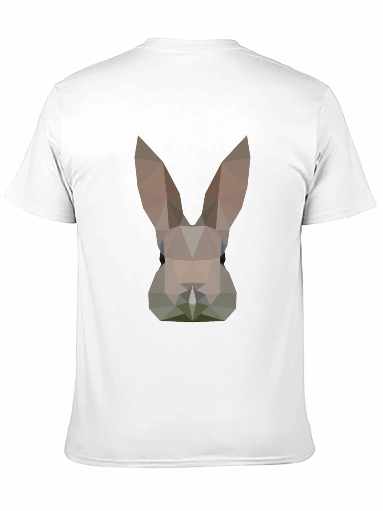 Black Geometric Bunny Black T-Shirt view 11