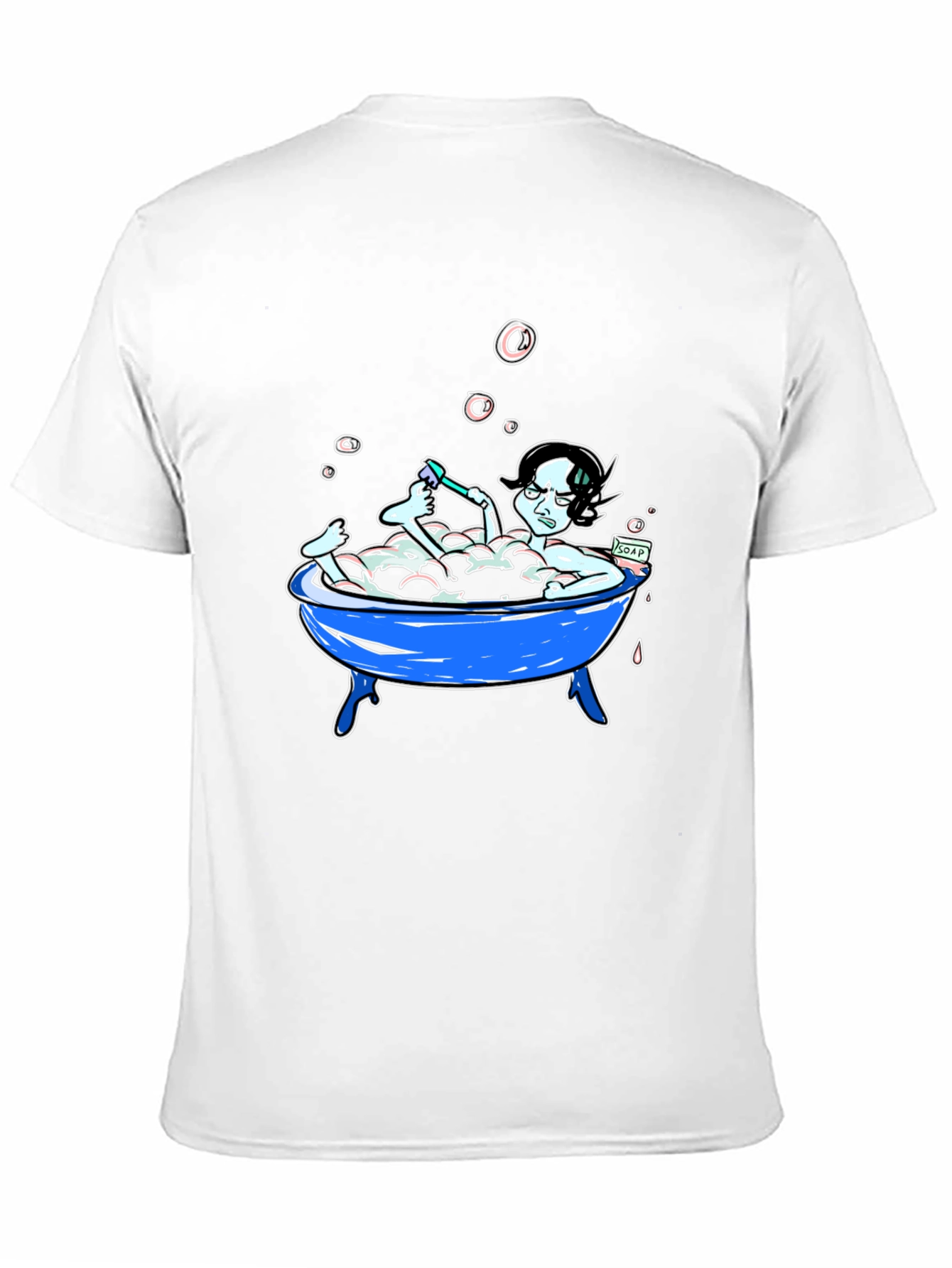 Black Cartoon Bath T-Shirt view 11