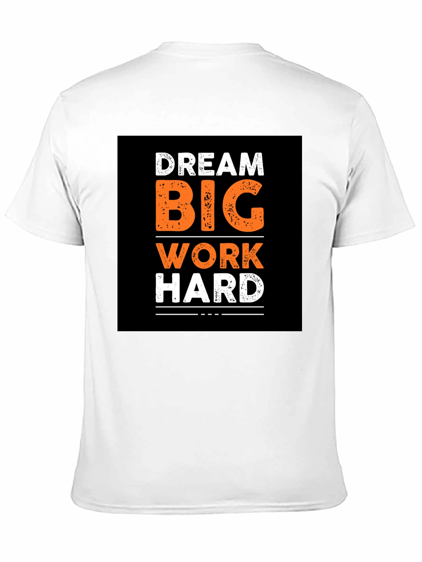 Black Dream Big Work Hard Graphic Print Black T-Shirt view 11