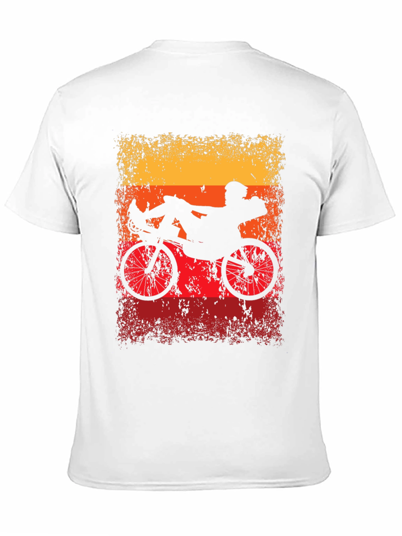Black Recumbent Bike Silhouette Graphic Tee view 11