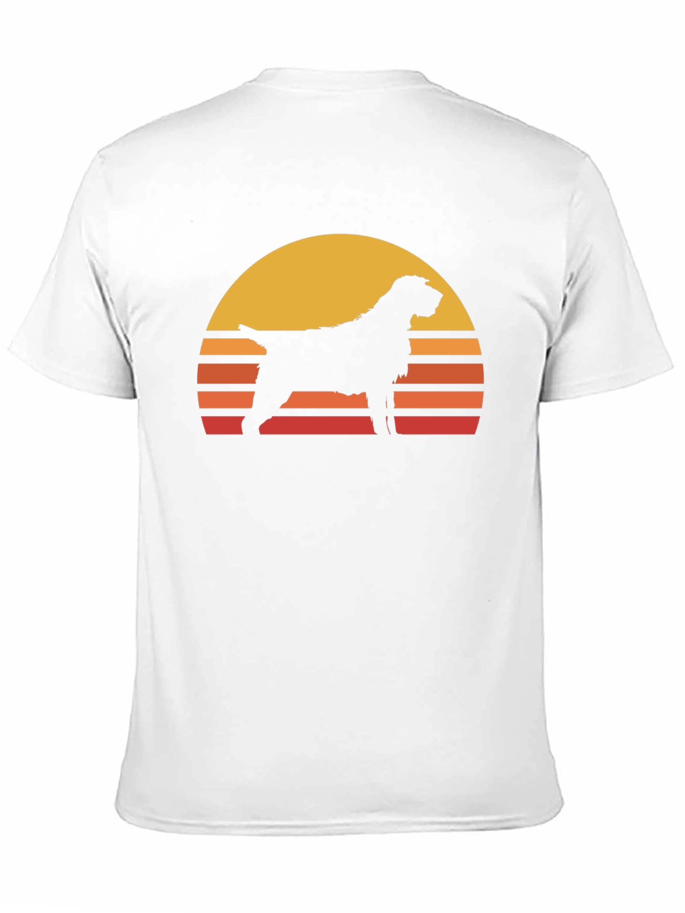 Black Retro Dog Sunset T-Shirt - Black view 11