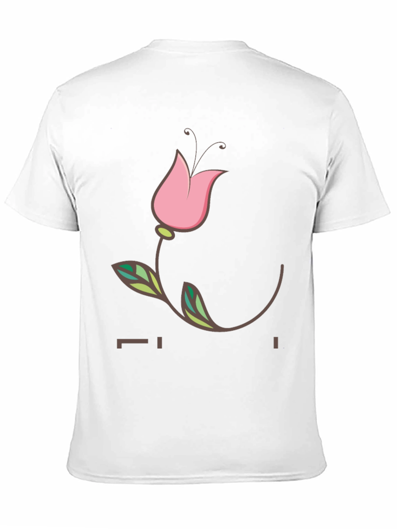 Black Black T-Shirt with Floral Tulip Graphic view 11