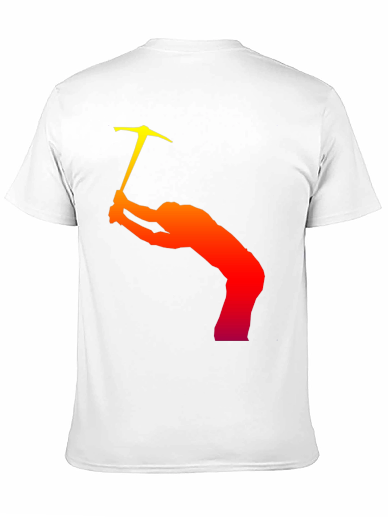 Black Climbing Silhouette Graphic T-Shirt - Black Cotton Tee view 11