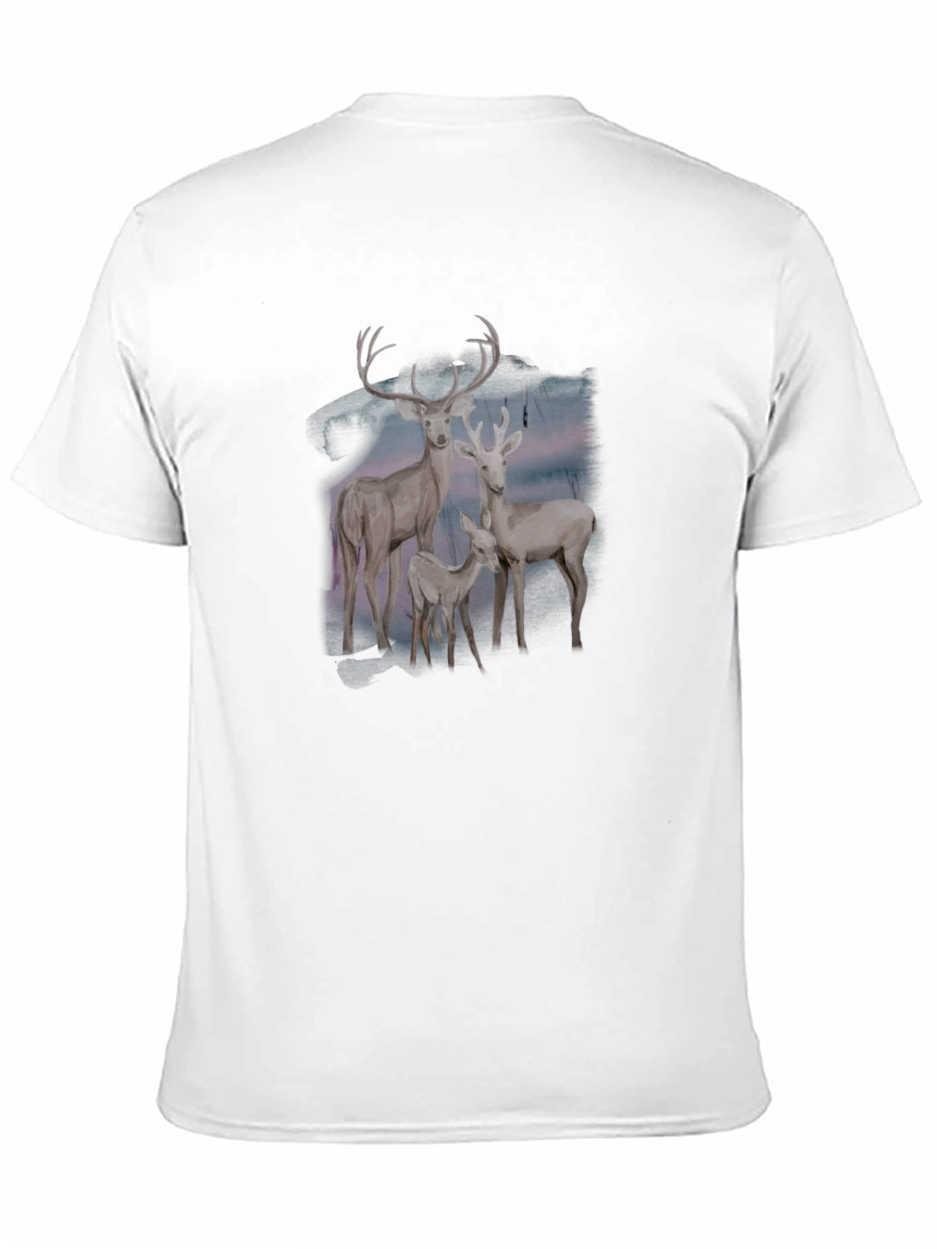 Black Deer Family Graphic Tee - Black Cotton Blend view 11