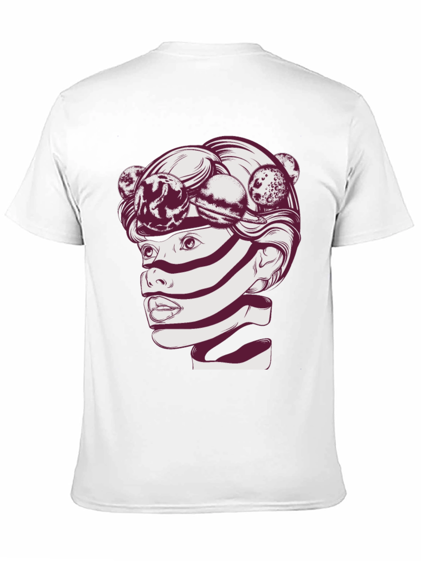 Black Unique Graphic Print Crew Neck T-Shirt view 11