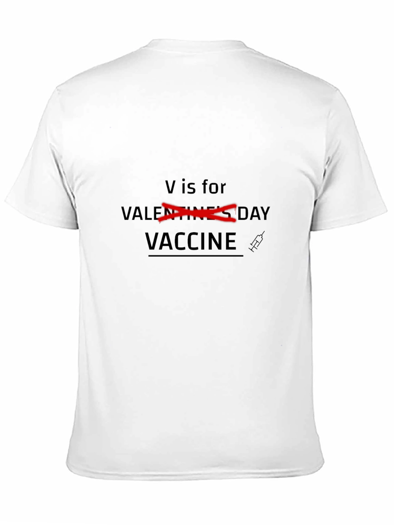 Black V is for Vaccine T-Shirt view 11