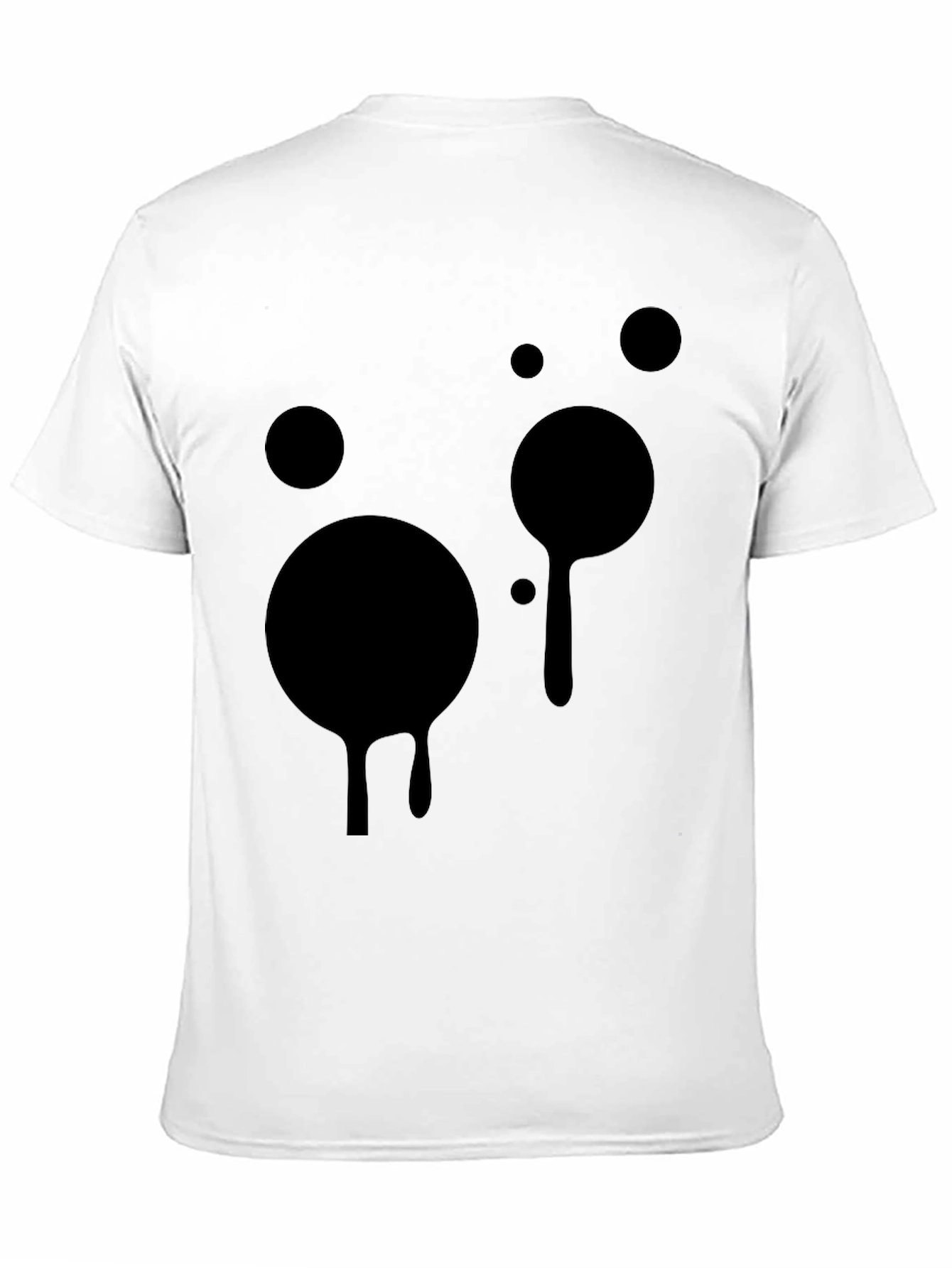 Black Abstract Drip Tee - Modern Graphic Black T-Shirt view 11