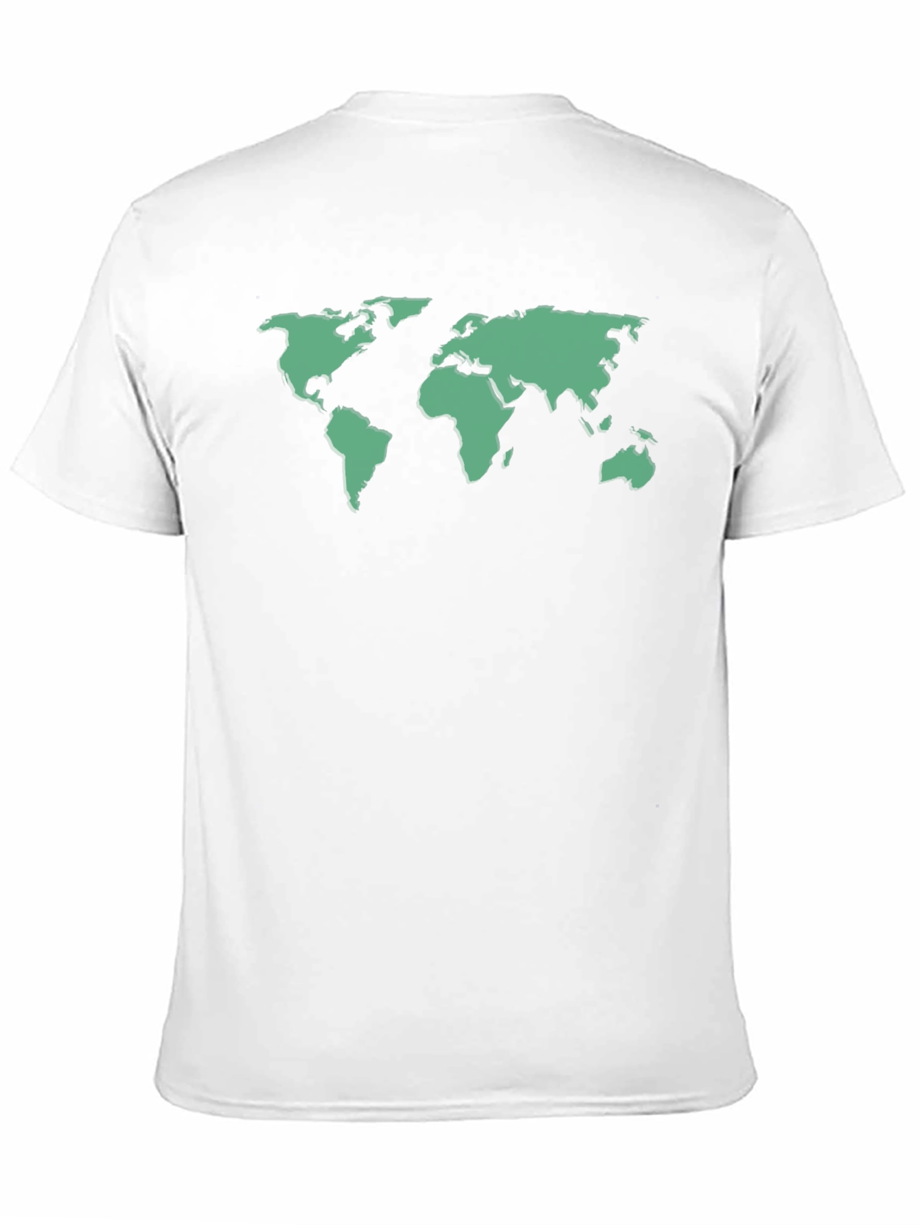 Black World Map Graphic Tee - Black Cotton T-Shirt view 11