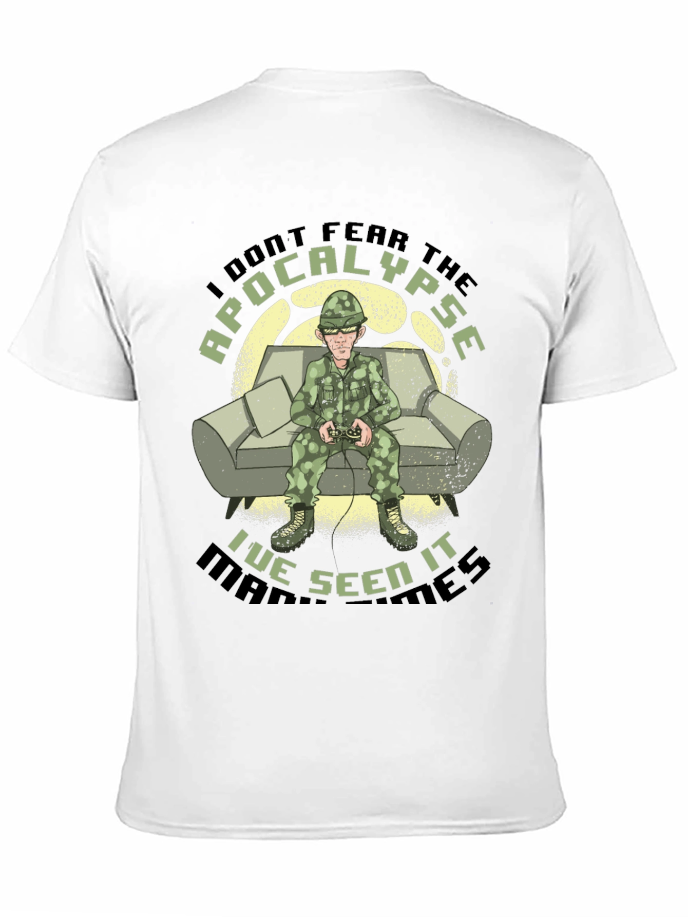 Black Apocalypse Gamer Graphic T-Shirt view 11