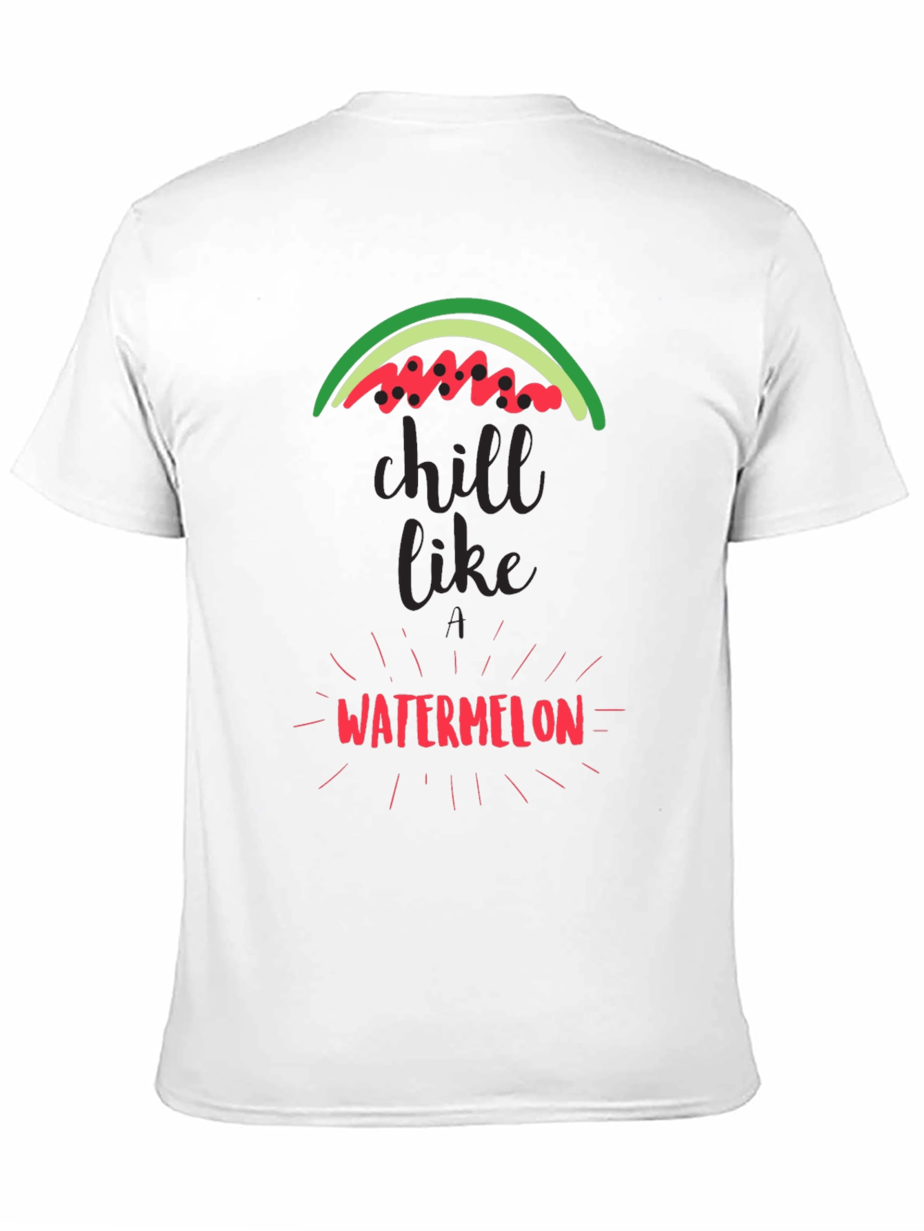 Black Chill Like Watermelon Black Graphic Tee view 11