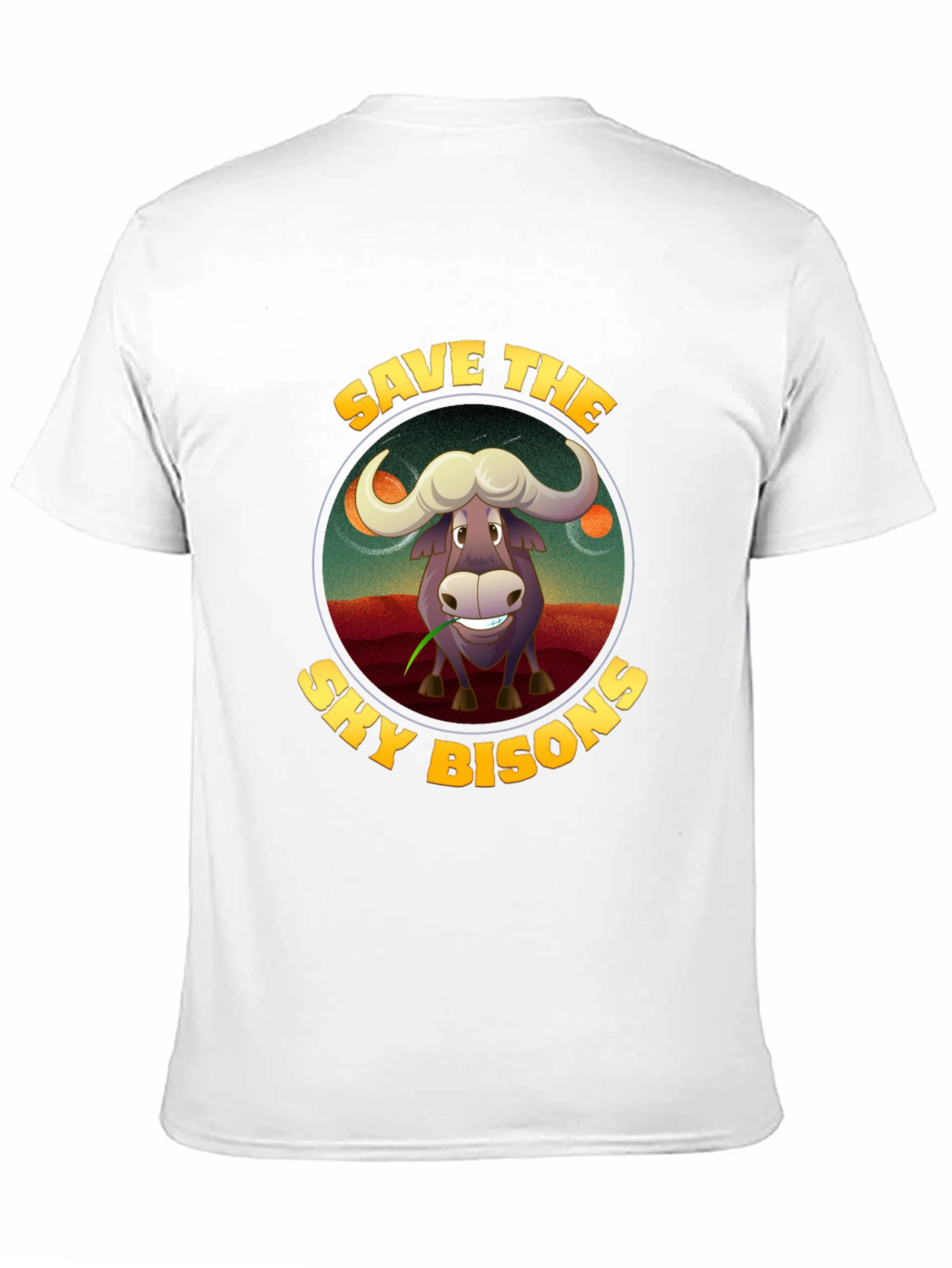 Black Save the Sky Bison Graphic T-Shirt view 11