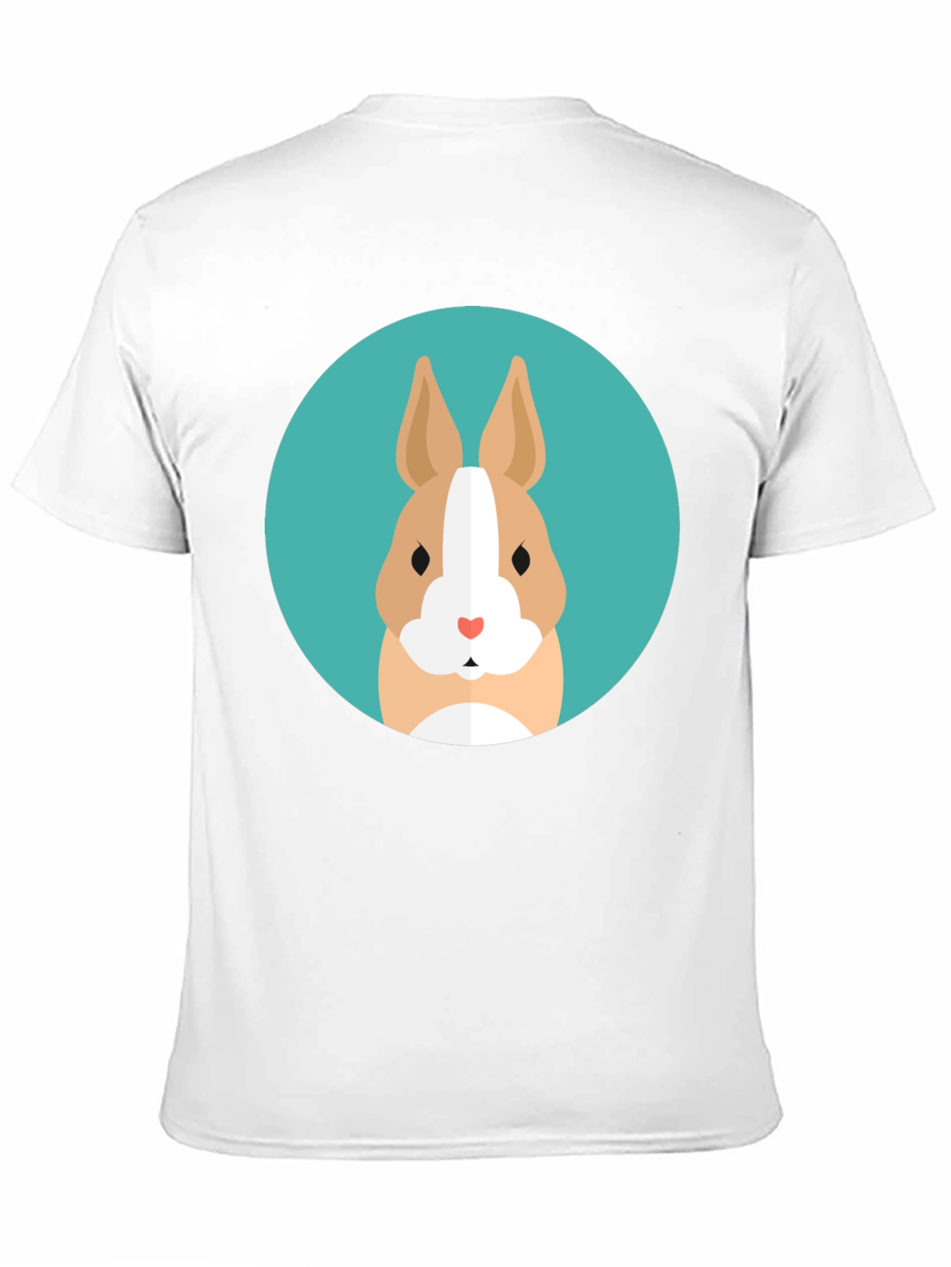 Black Cute Bunny Graphic Tee - Soft Black Cotton T-Shirt view 11