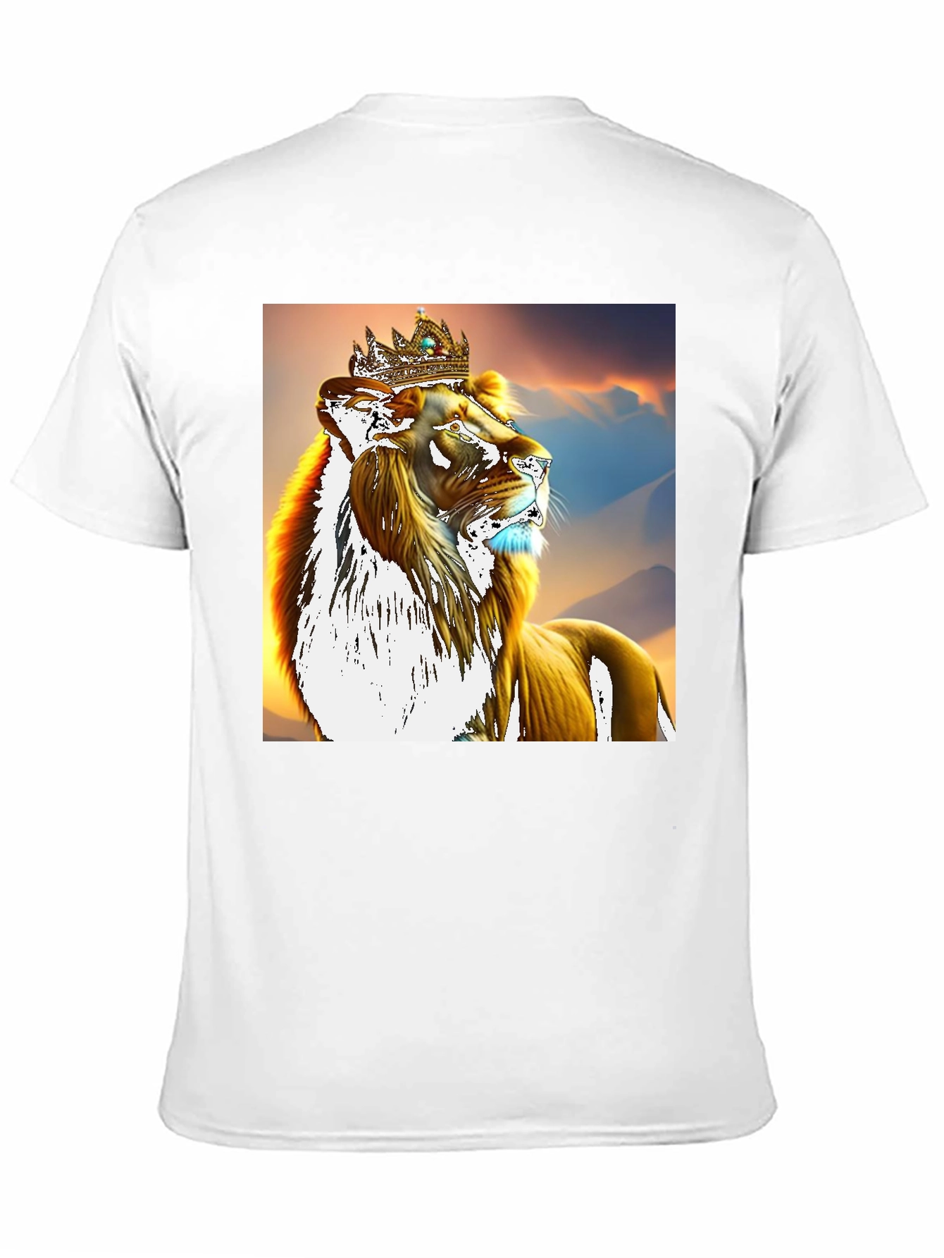 Black Lion King Graphic T-Shirt - Regal Lion Design view 11
