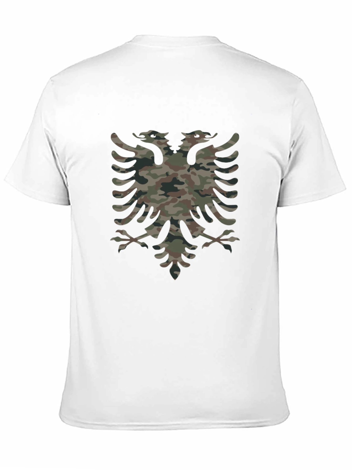 Black Camouflage Double-Headed Eagle Graphic Tee view 11