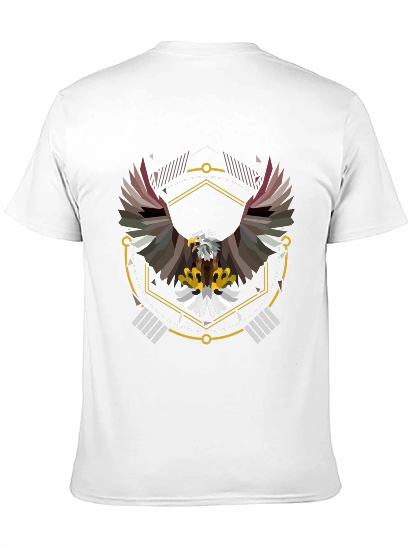 Black Geometric Eagle Graphic Tee - Black view 11