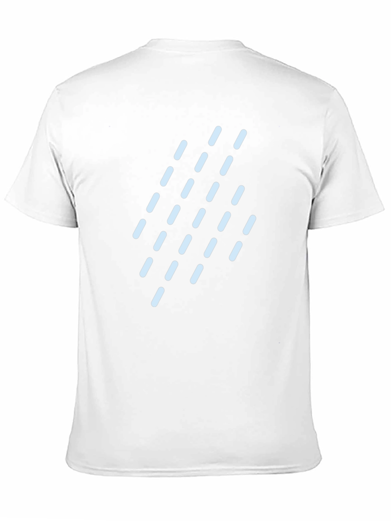 Black Modern Raindrop Pattern Black T-Shirt view 11