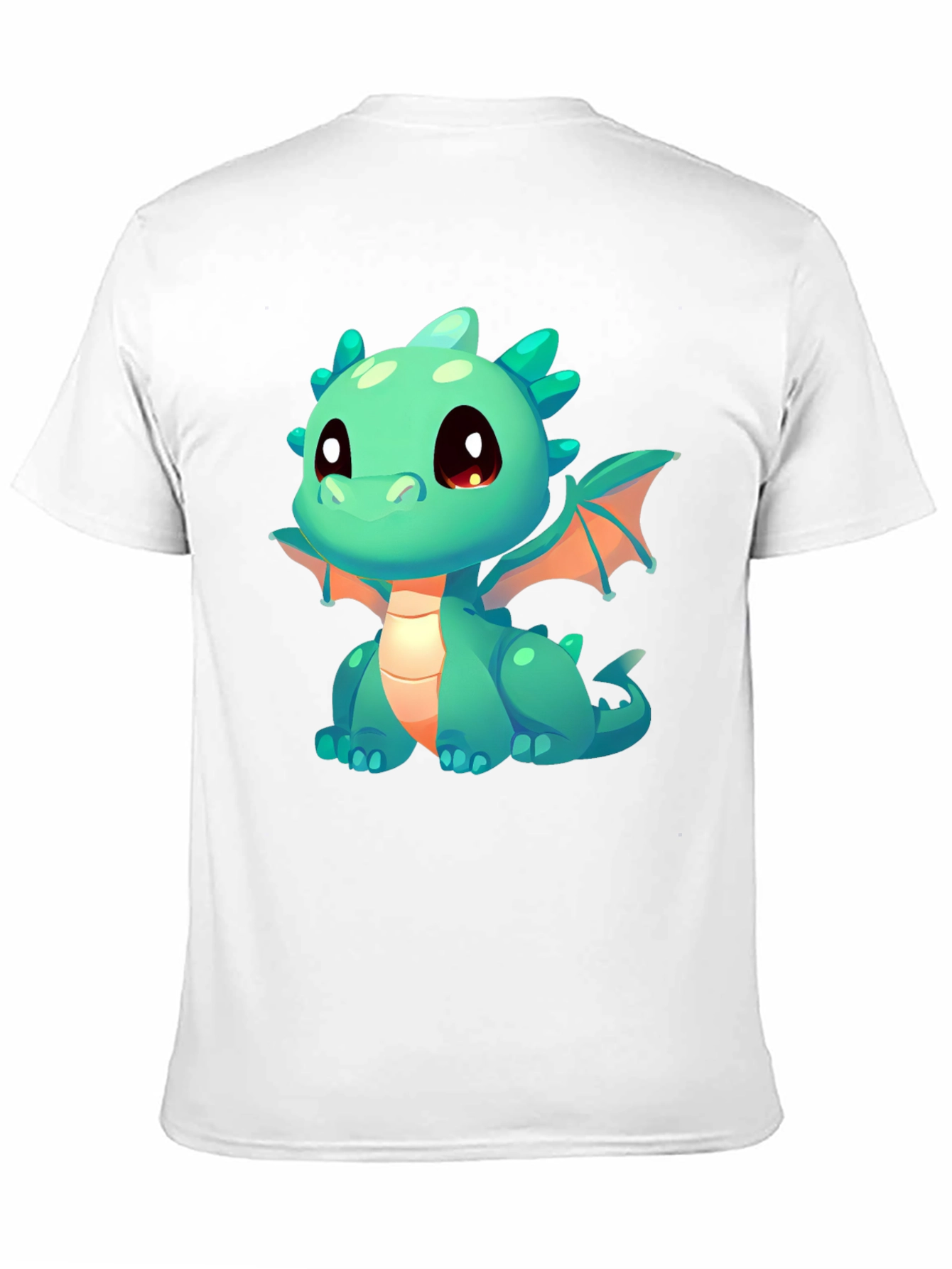 Cute Cartoon Dragon Graphic Tee - Black - 11