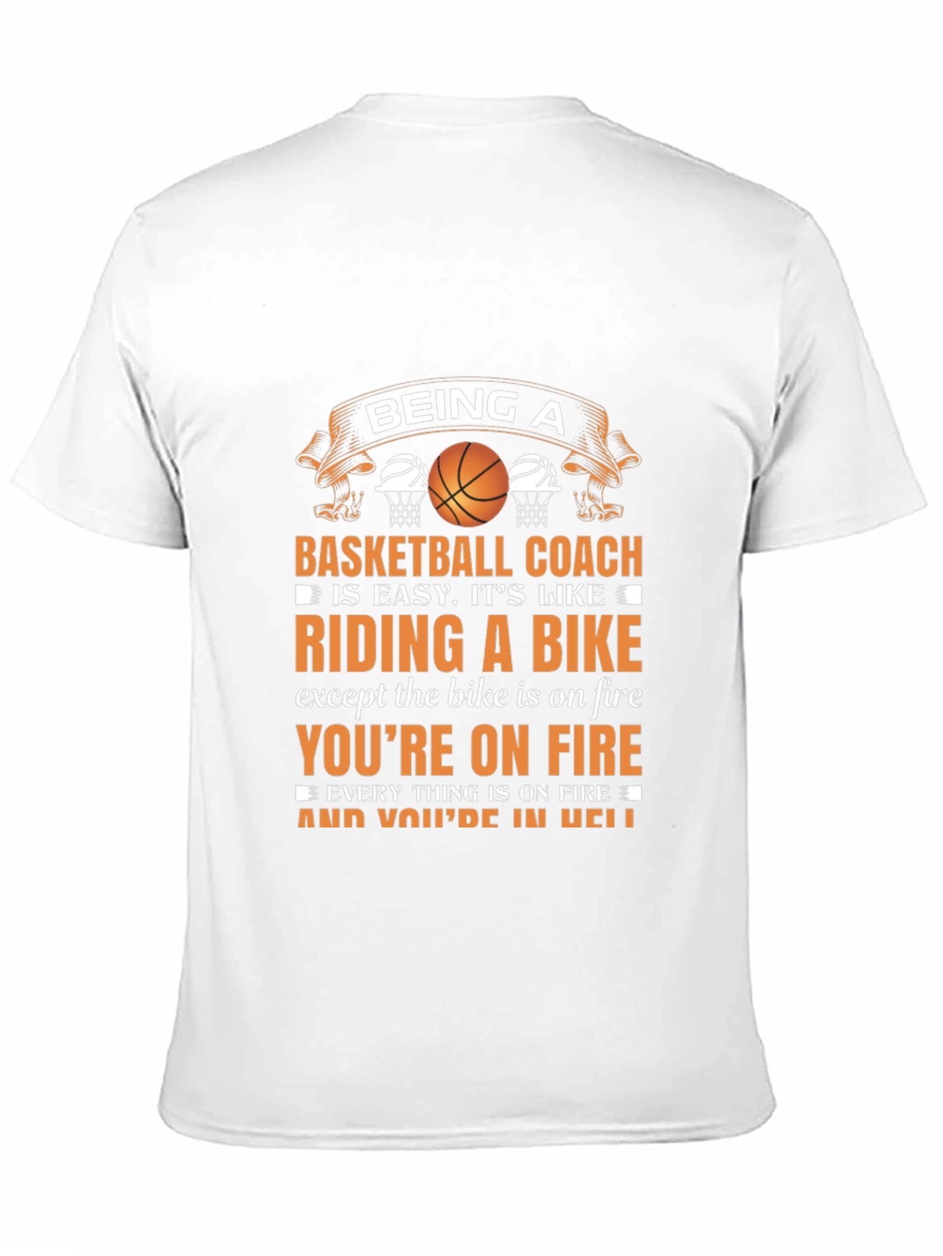 Black Basketball Coach T-Shirt - Riding a Bike Analogy view 11