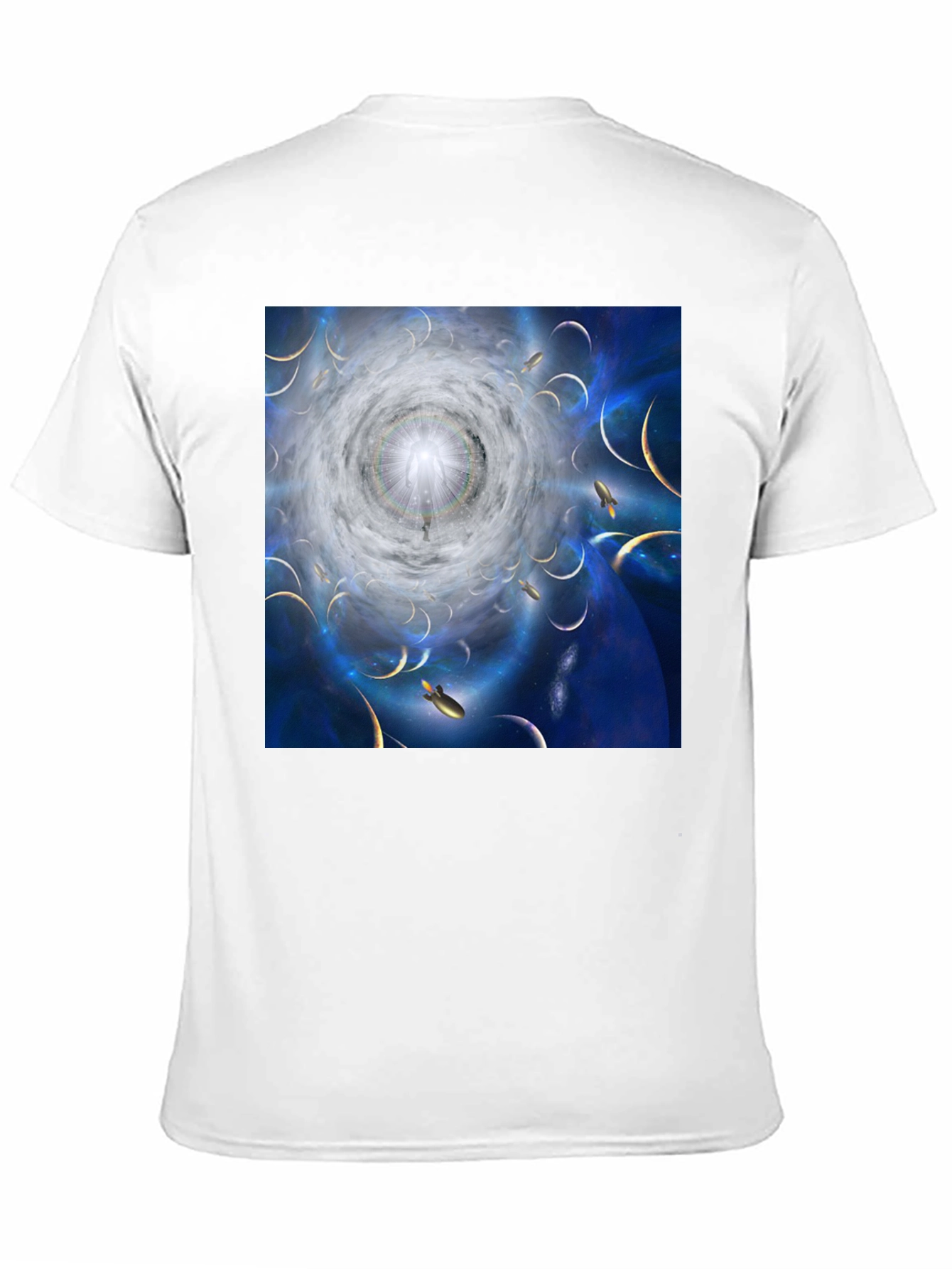 Black Celestial Dreamscape Graphic T-Shirt view 11