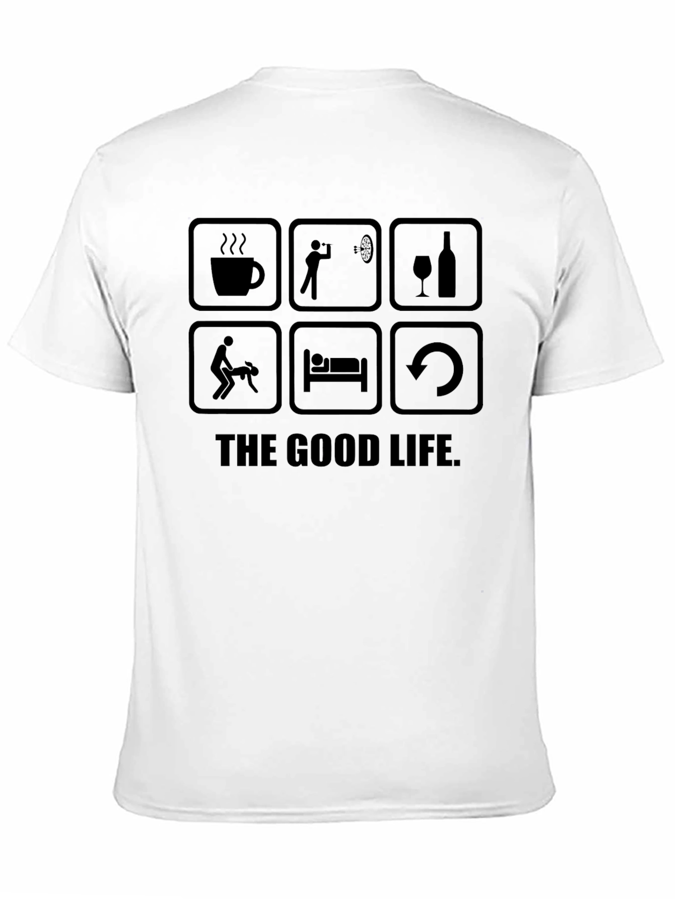 Black The Good Life Graphic T-Shirt - Funny Tee view 11