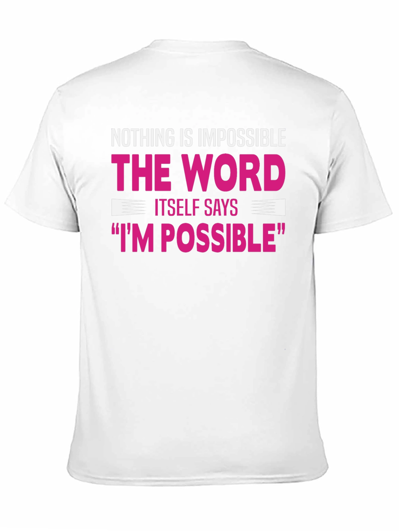 Black Motivational Graphic Tee - Nothing Is Impossible view 11