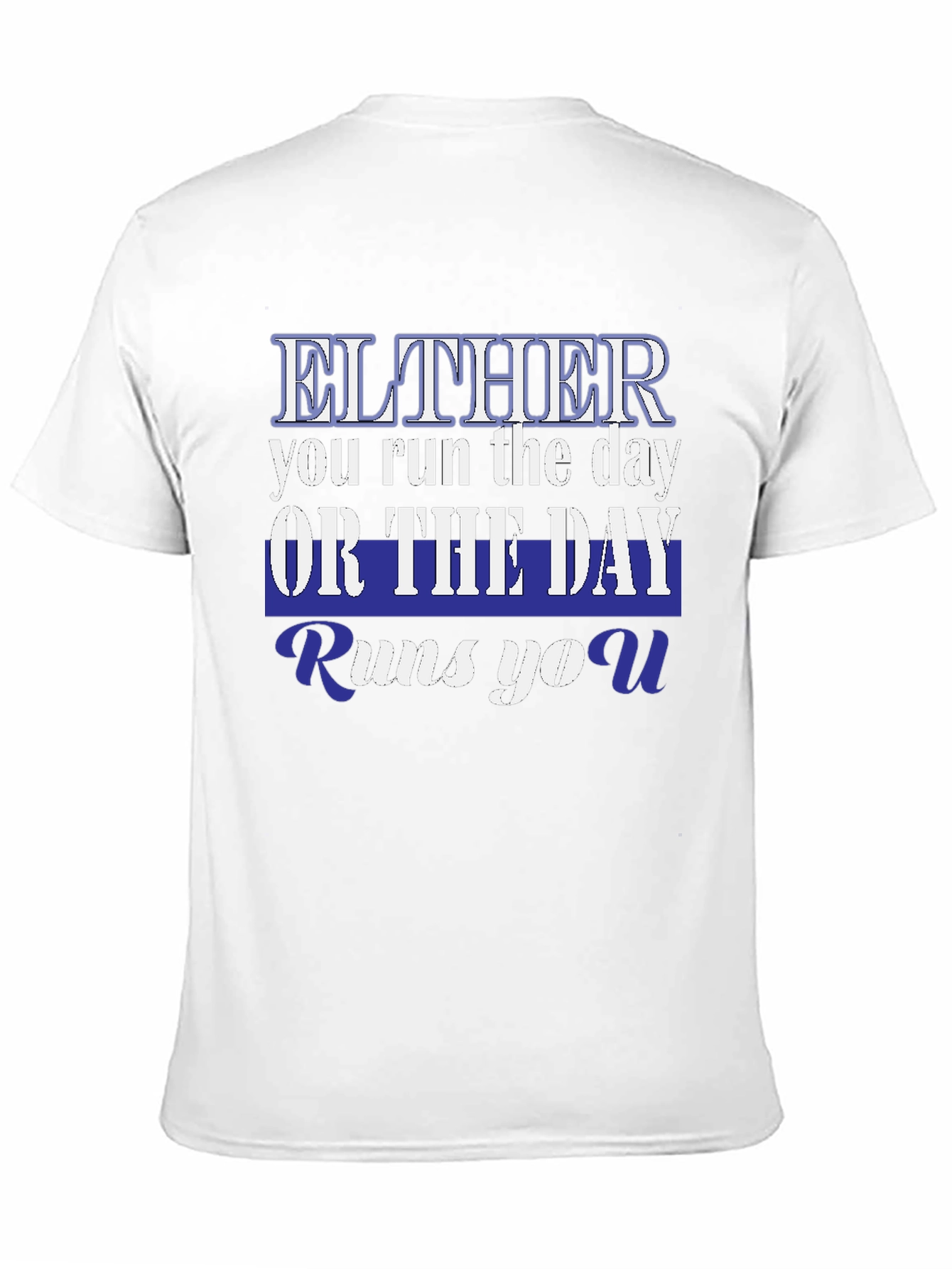 Black Either You Run The Day T-Shirt view 11