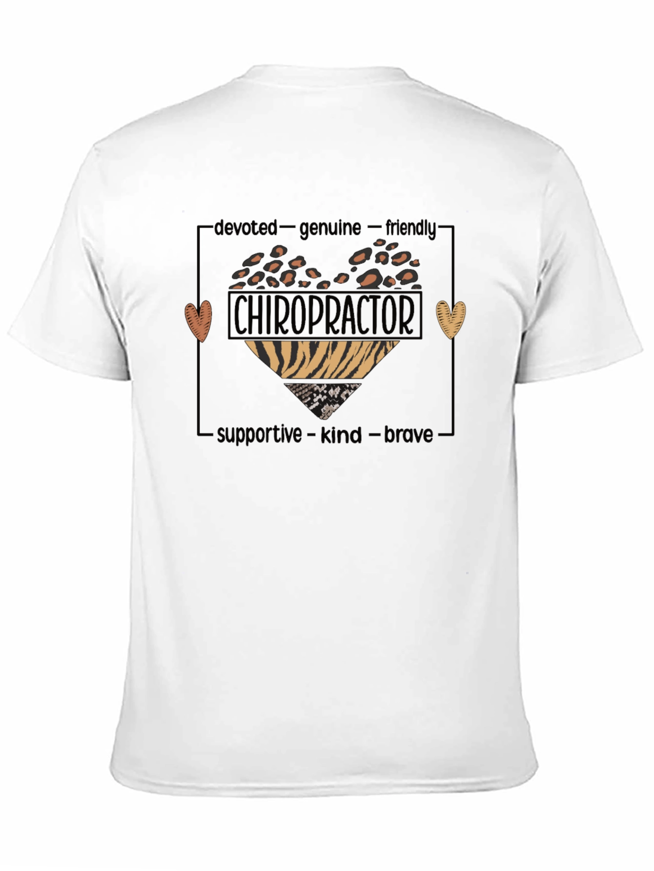 Black Chiropractor Heart Graphic T-Shirt view 11