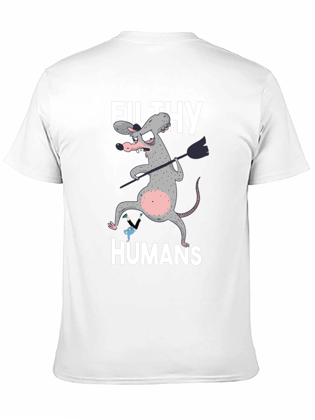 Black Filthy Humans Graphic T-Shirt view 11
