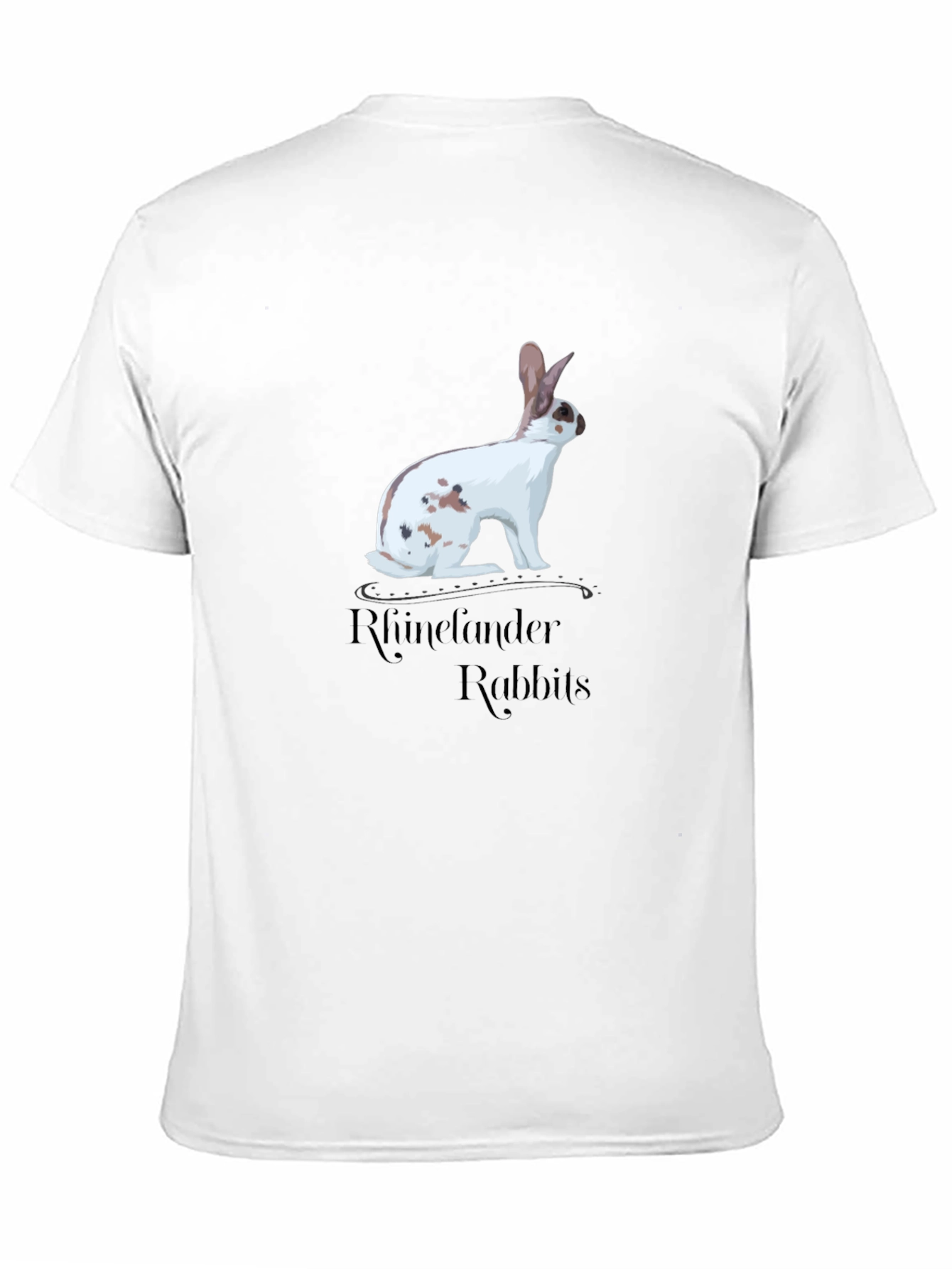 Black Rhinelander Rabbit Graphic Tee - Black Cotton T-Shirt view 11