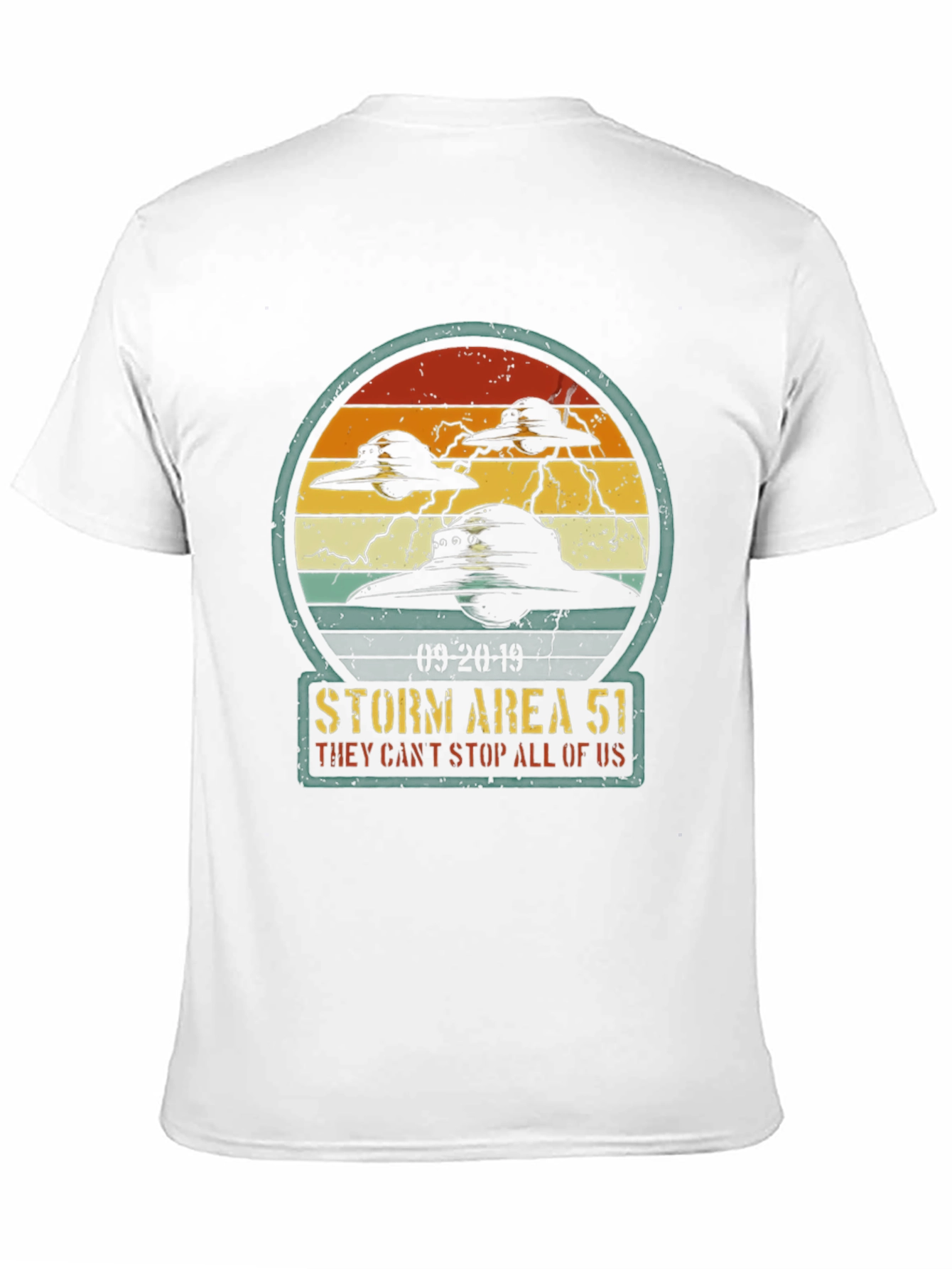 Black Storm Area 51 Graphic Tee - They Can't Stop All of Us T-Shirt view 11
