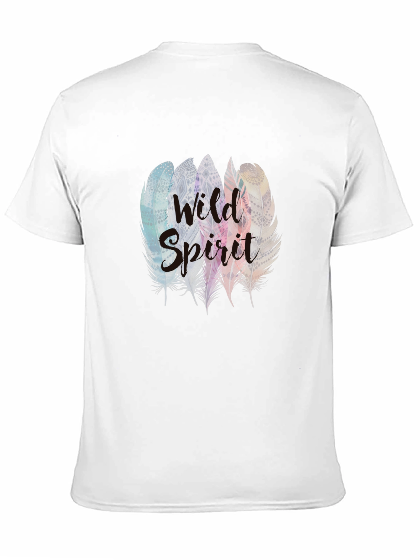 Black Wild Spirit Feather Graphic Tee - Stylish Comfort view 11