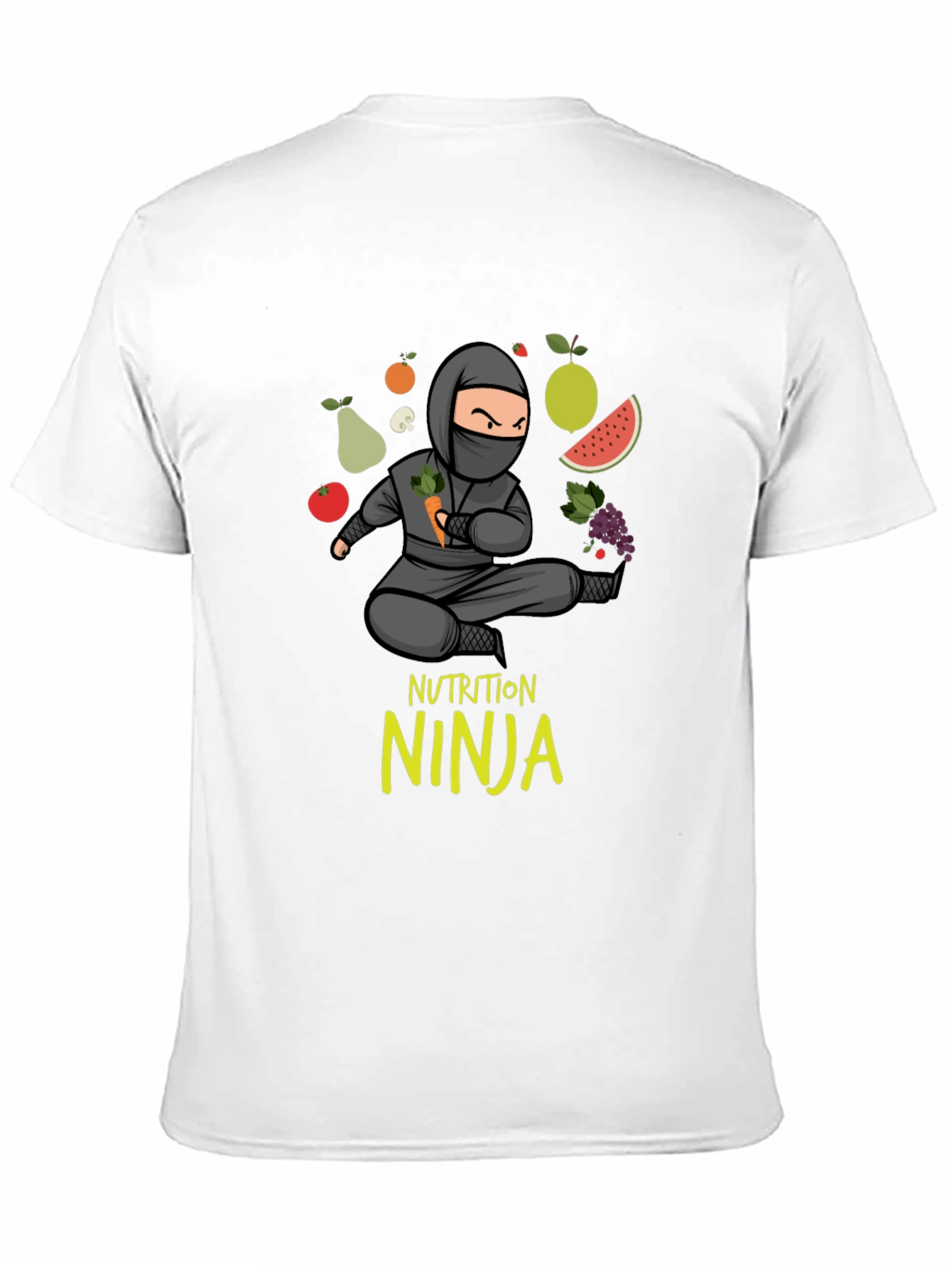 Black Nutrition Ninja T-Shirt - Healthy Eating Tee view 11