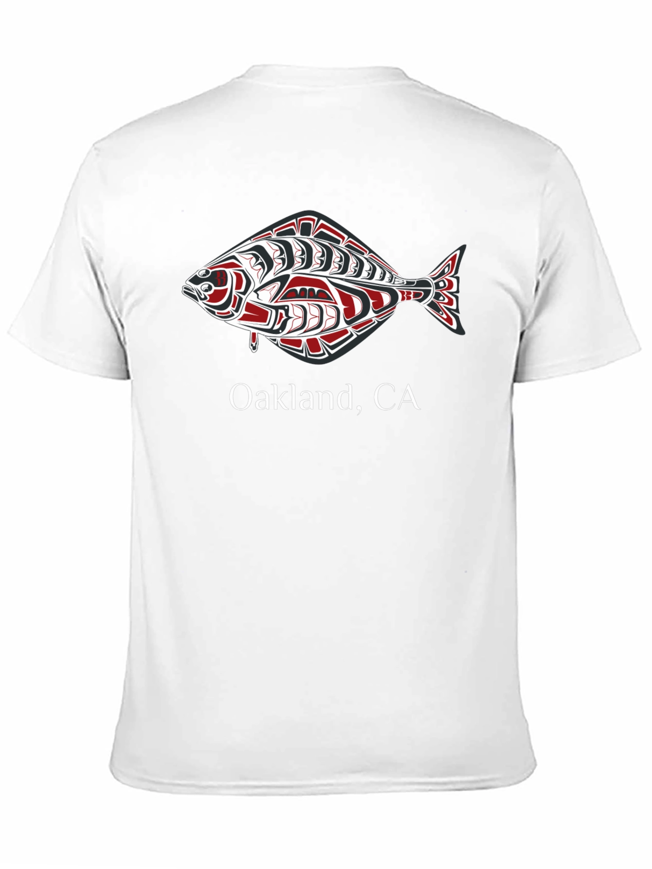 Black Oakland CA Fish Graphic Tee view 11