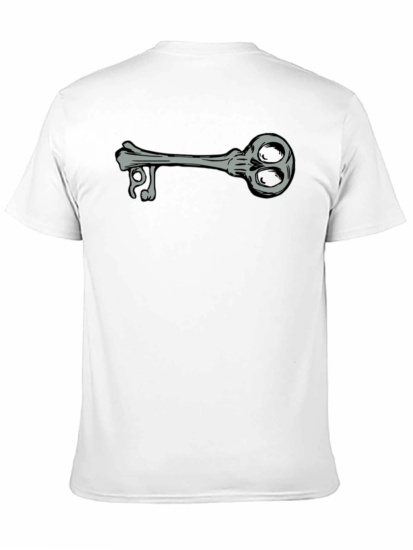 Black Skeleton Key Graphic Tee - Unisex Black T-Shirt view 11