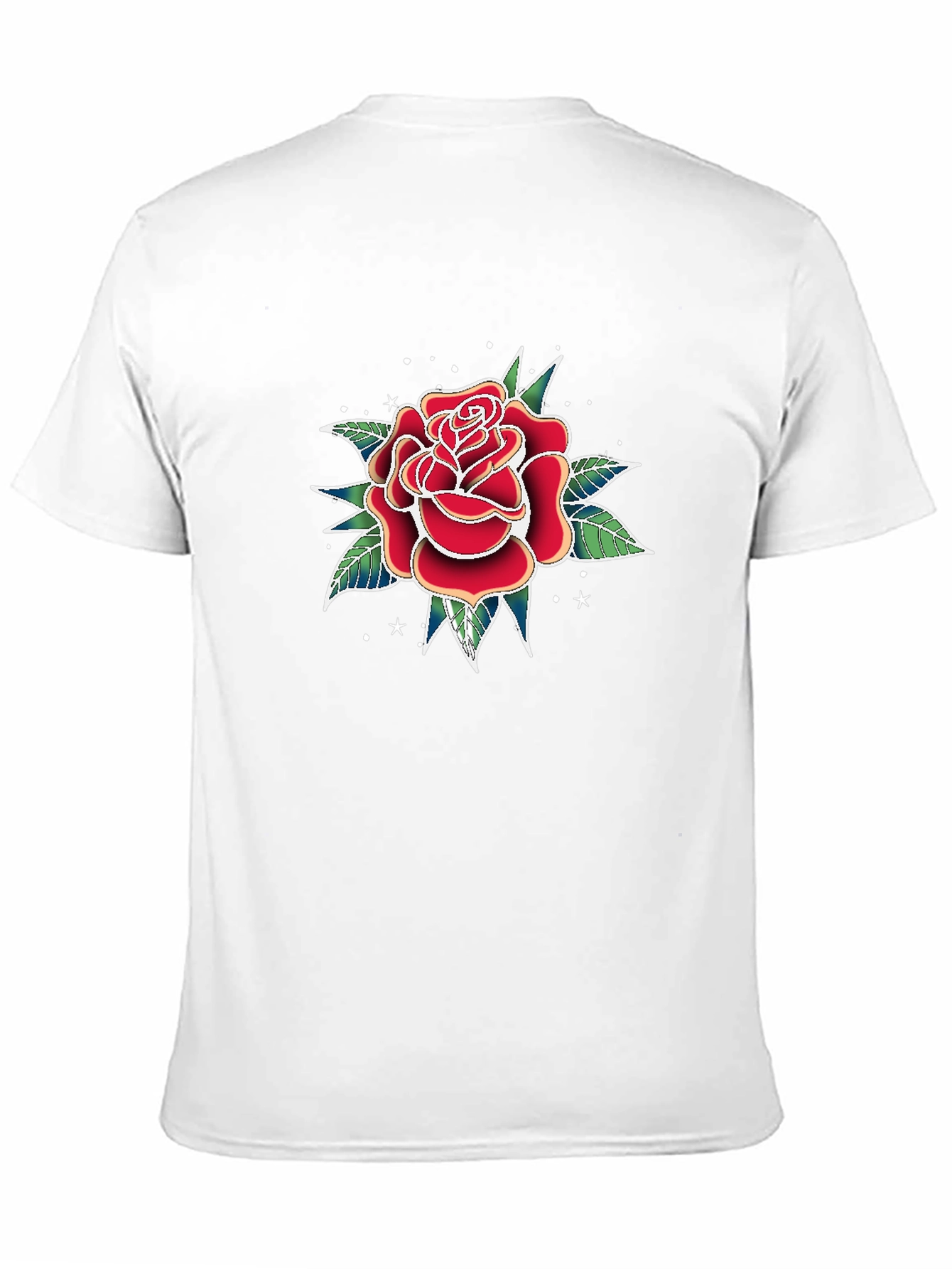 Black Classic Rose Tattoo Graphic T-Shirt view 11