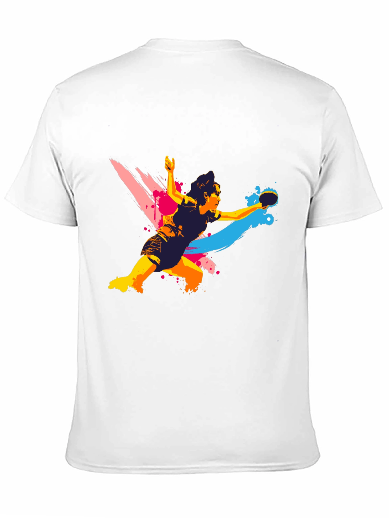 Black Ping Pong Player Graphic T-Shirt view 11