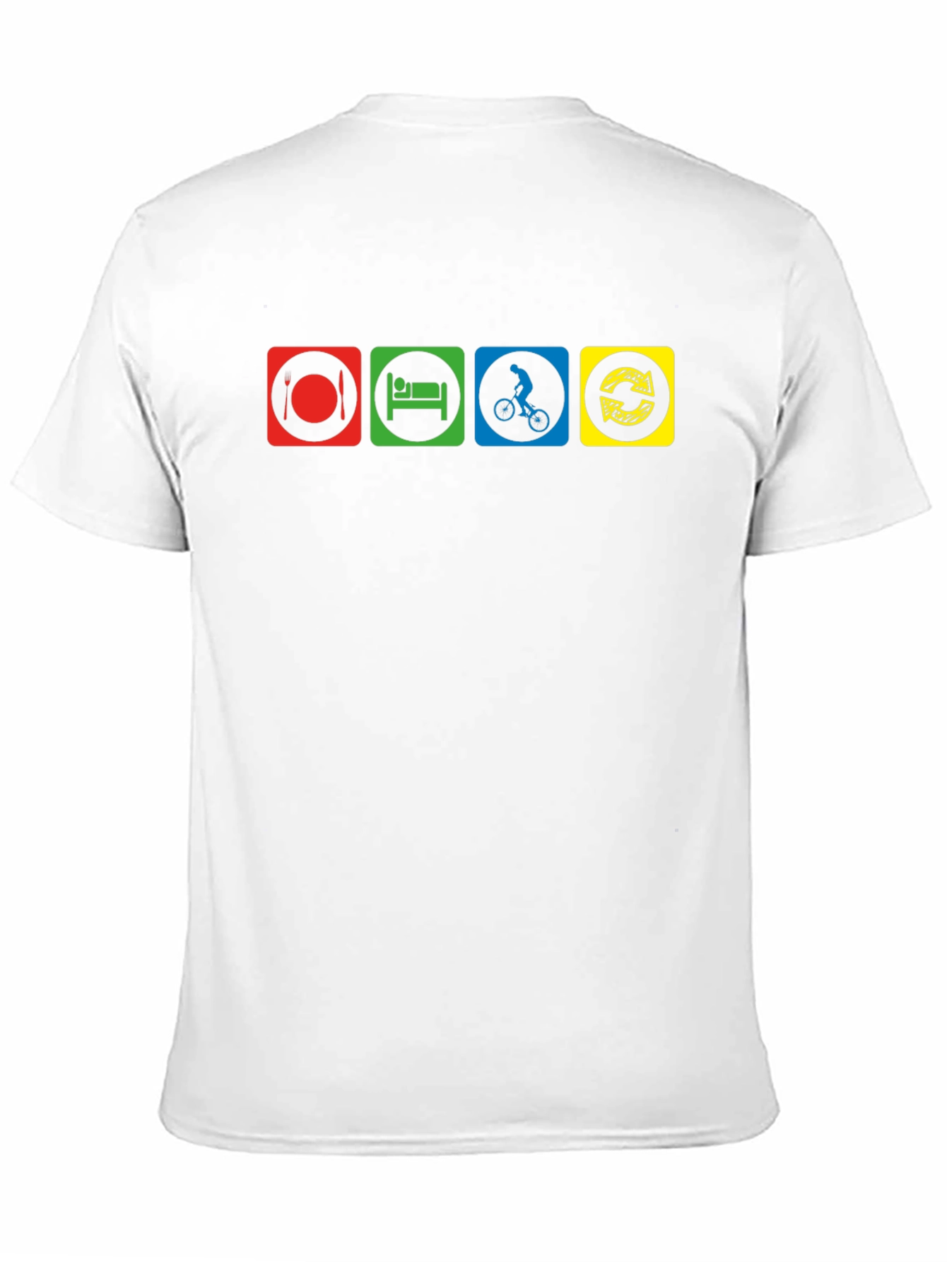 Black Eat Sleep Ride Repeat Black T-Shirt view 11