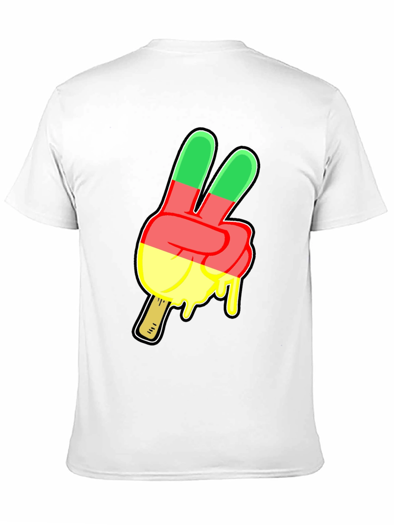 Black Peace Sign Ice Cream T-Shirt view 11